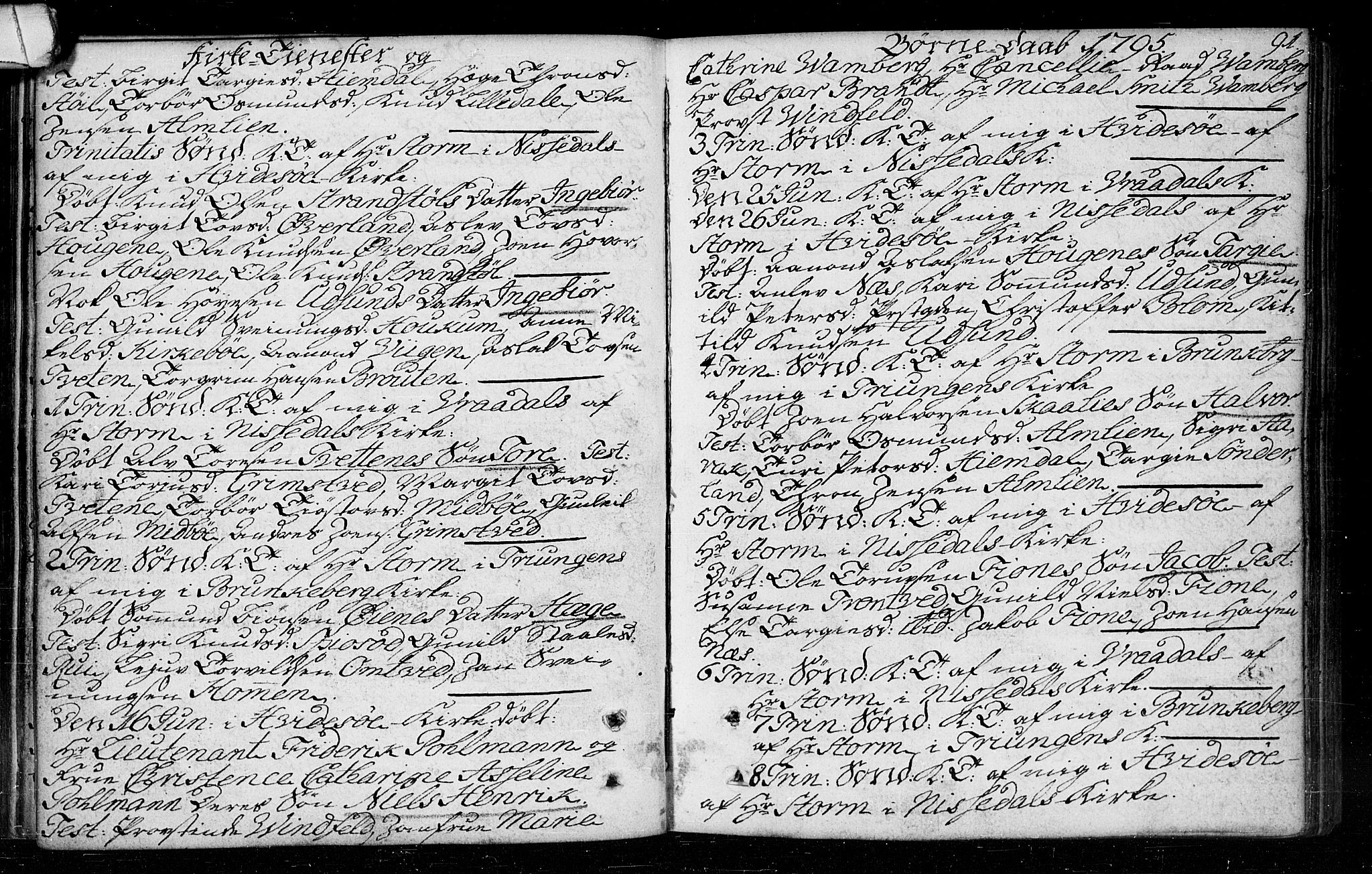 Kviteseid kirkebøker, SAKO/A-276/F/Fa/L0003: Parish register (official) no. I 3, 1787-1799, p. 91