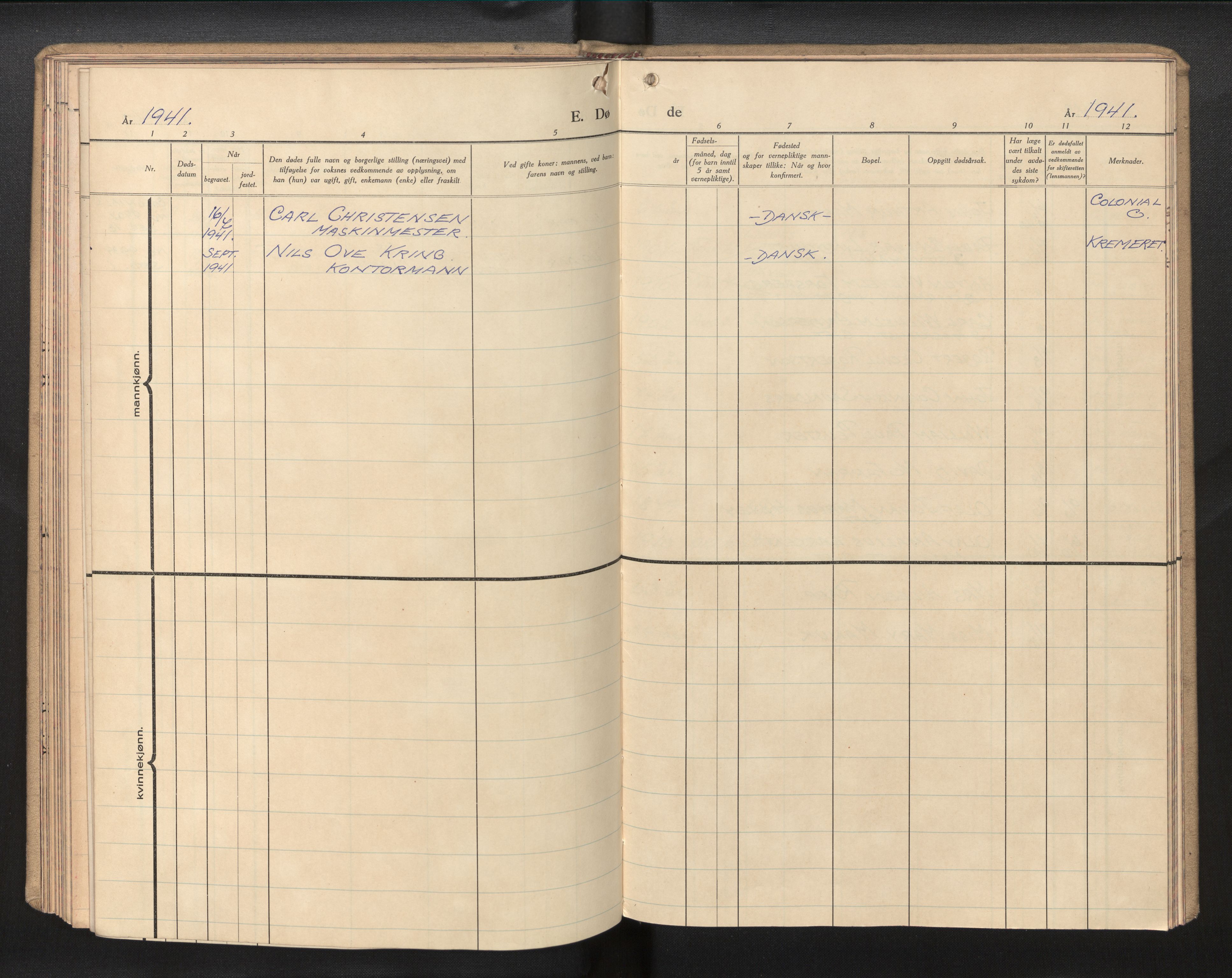 Den norske sjømannsmisjon i utlandet/Kinesiske havner (Shanghai-Hong Kong), AV/SAB-SAB/PA-0120/H/Ha/Haa/L0001: Parish register (official) no. A 1, 1940-1971