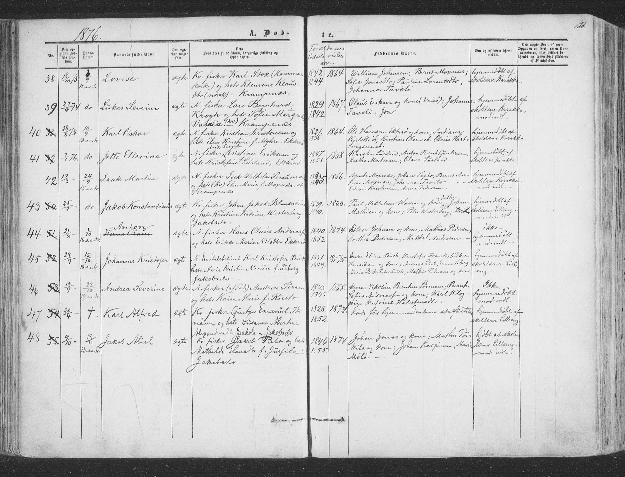 Vadsø sokneprestkontor, SATØ/S-1325/H/Ha/L0004kirke: Parish register (official) no. 4, 1854-1880, p. 128