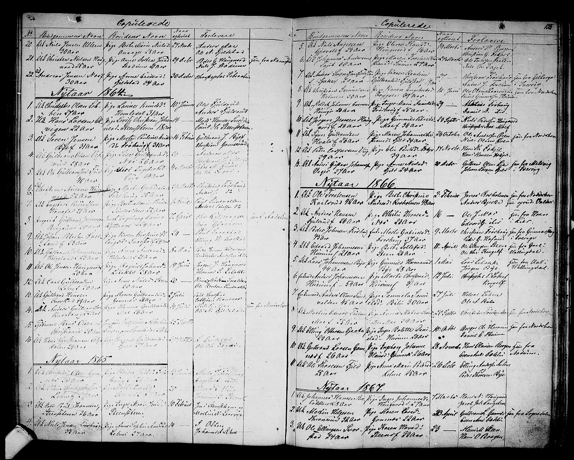 Hole kirkebøker, AV/SAKO-A-228/G/Ga/L0002: Parish register (copy) no. I 2, 1842-1878, p. 135