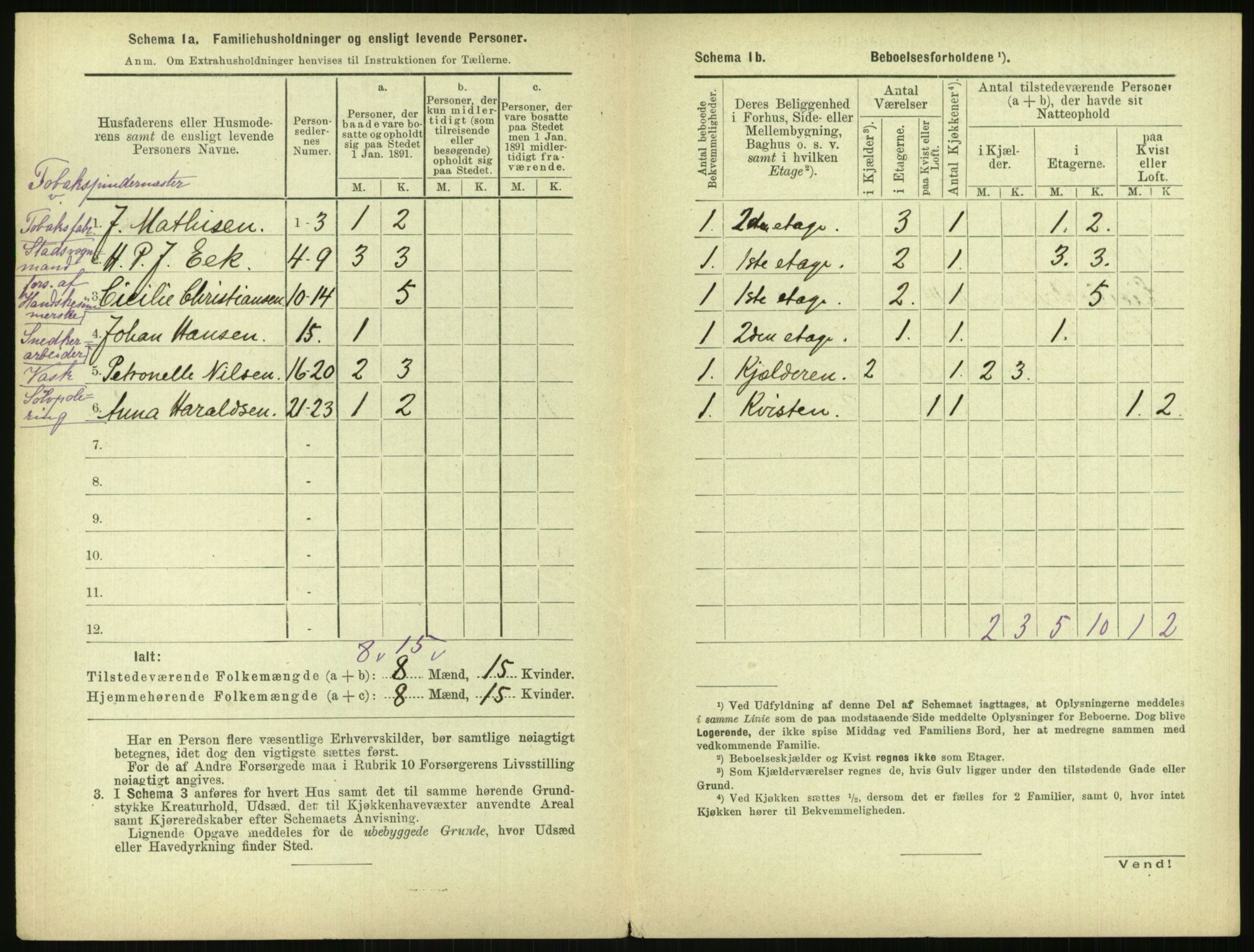 RA, 1891 census for 0301 Kristiania, 1891, p. 142119