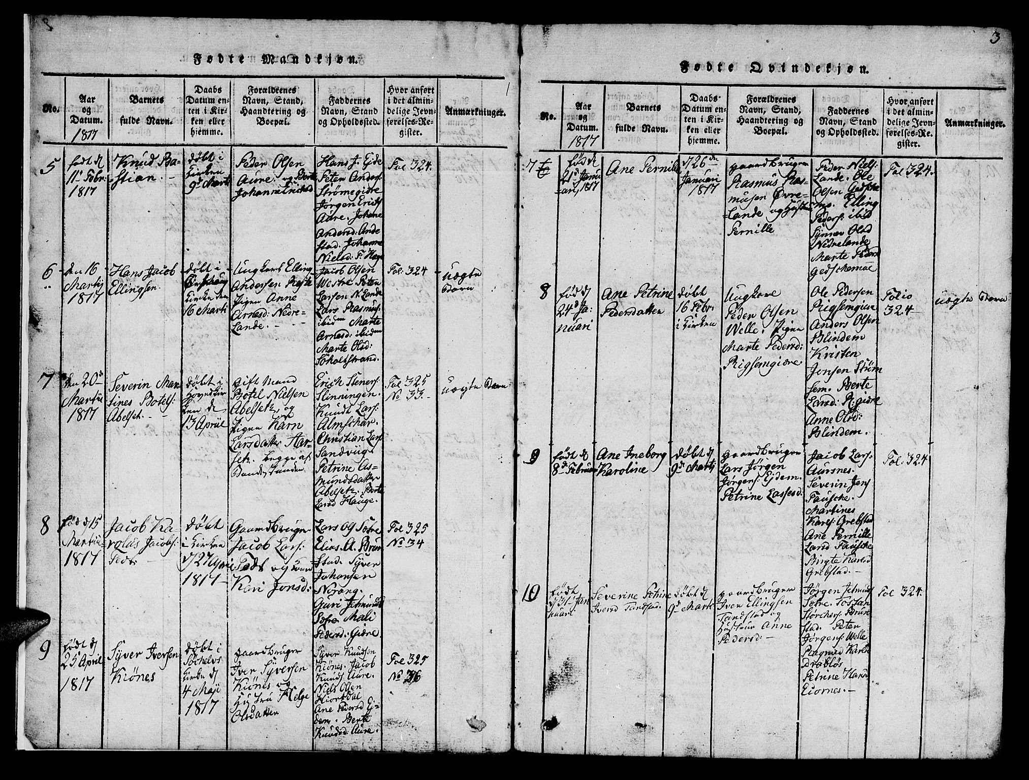 Ministerialprotokoller, klokkerbøker og fødselsregistre - Møre og Romsdal, AV/SAT-A-1454/522/L0322: Parish register (copy) no. 522C01, 1816-1830, p. 3