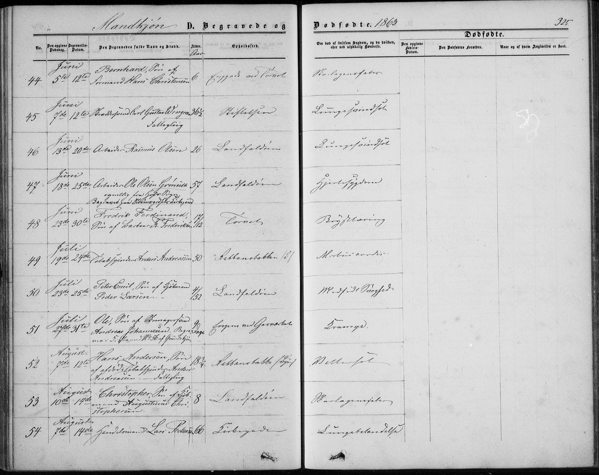 Bragernes kirkebøker, AV/SAKO-A-6/F/Fb/L0003: Parish register (official) no. II 3, 1860-1868, p. 325