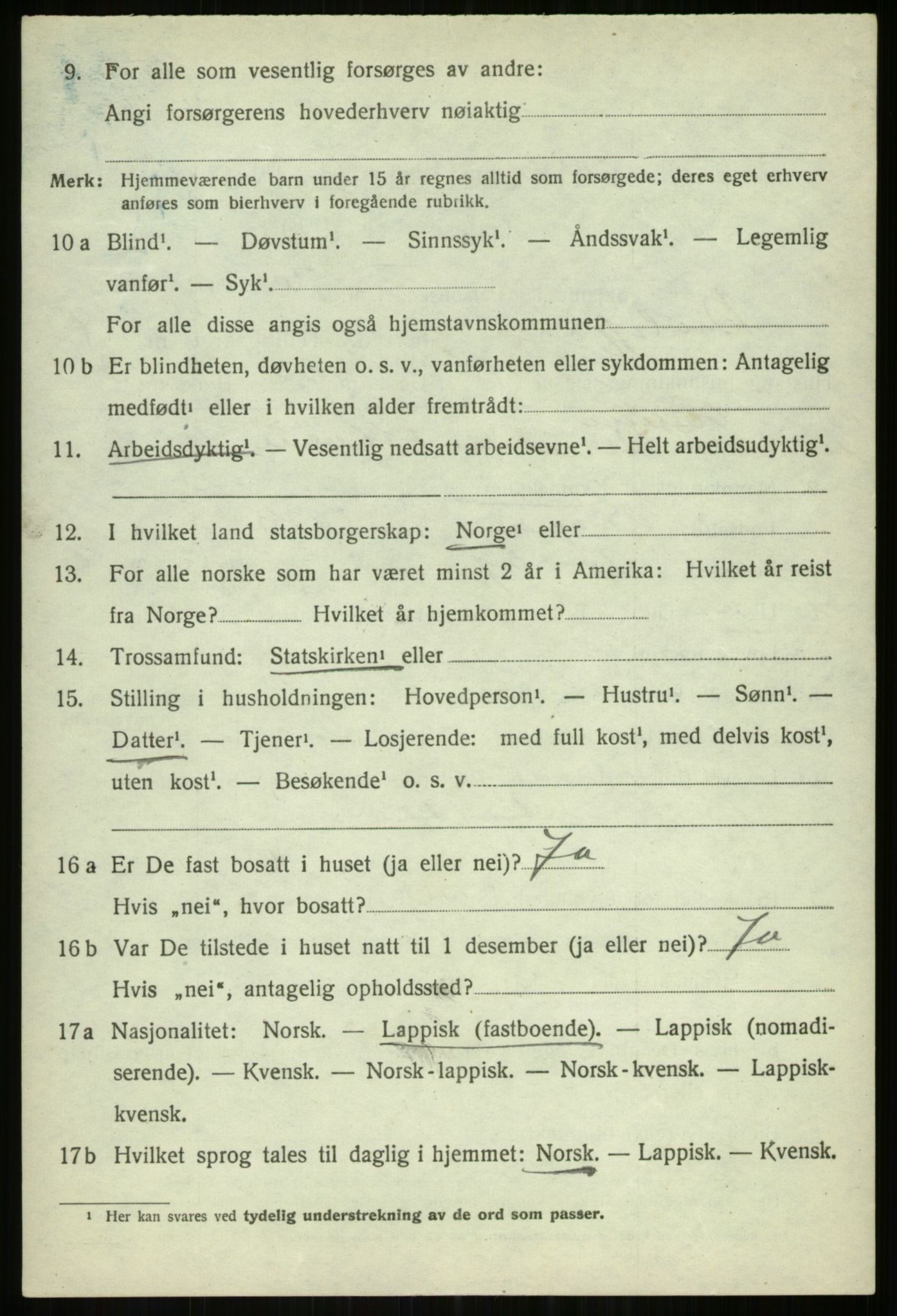 SATØ, 1920 census for Balsfjord, 1920, p. 8020