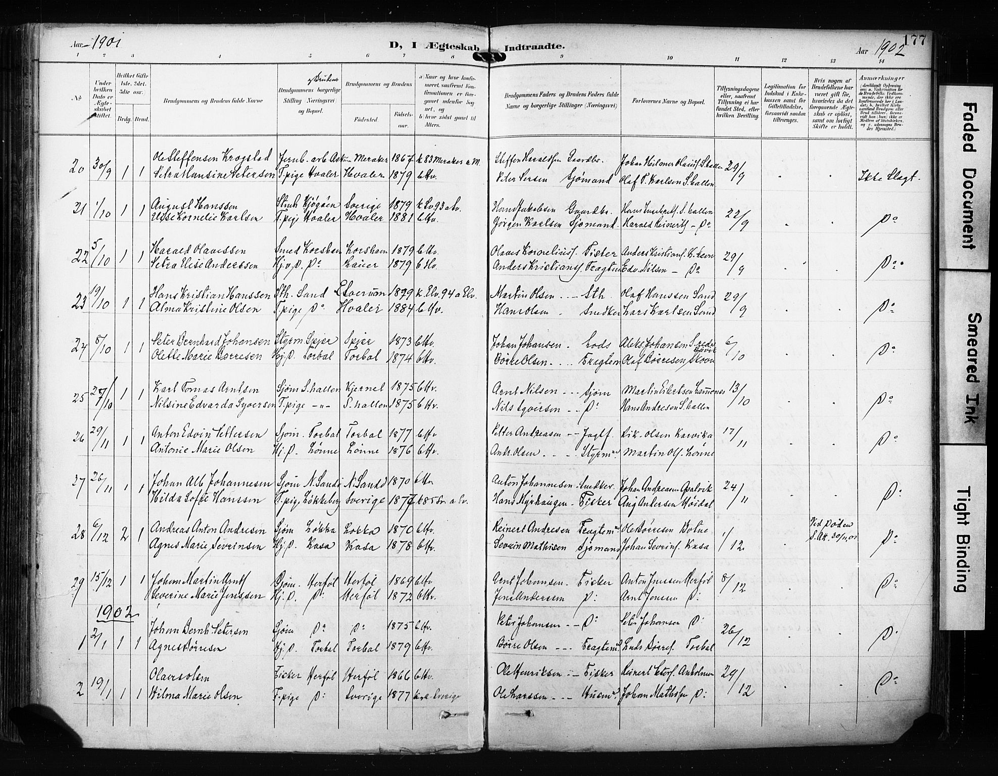 Hvaler prestekontor Kirkebøker, SAO/A-2001/F/Fa/L0009: Parish register (official) no. I 9, 1895-1906, p. 177