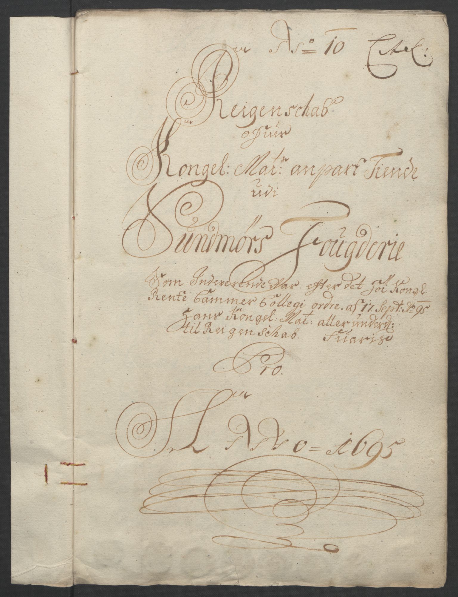 Rentekammeret inntil 1814, Reviderte regnskaper, Fogderegnskap, RA/EA-4092/R54/L3555: Fogderegnskap Sunnmøre, 1694-1695, p. 313