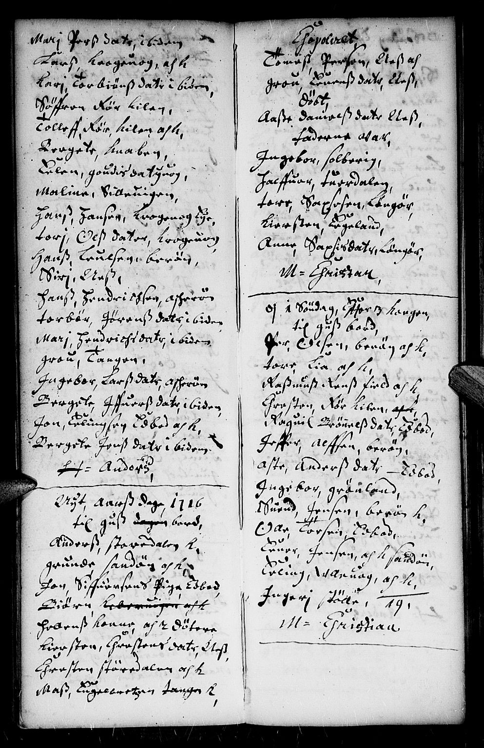 Dypvåg sokneprestkontor, AV/SAK-1111-0007/F/Fb/Fba/L0002: Parish register (copy) no. B 2, 1707-1721, p. 124