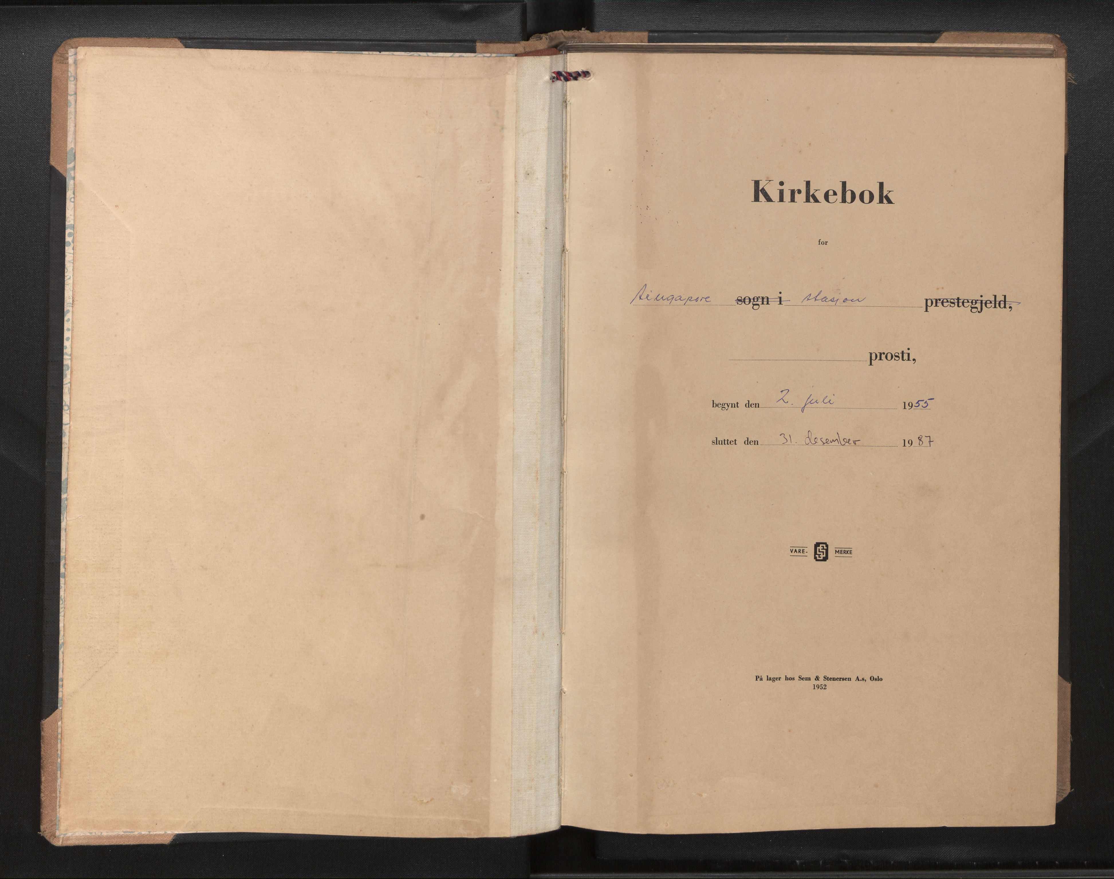 Den norske sjømannsmisjon i utlandet / Singapore, AV/SAB-SAB/PA-0379/H/Ha/L0001: Parish register (official) no. A 1, 1955-1987