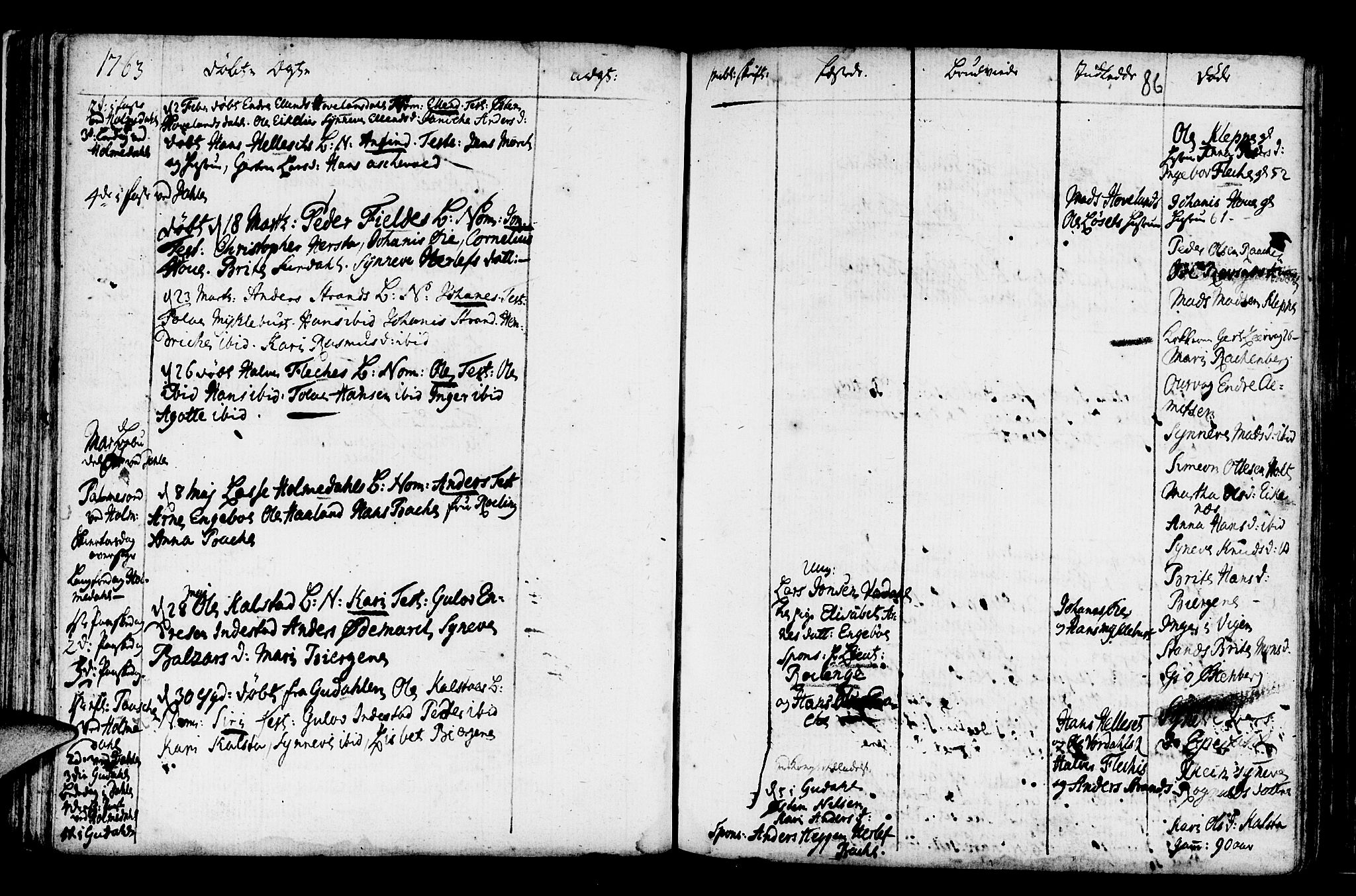 Fjaler sokneprestembete, AV/SAB-A-79801/H/Haa/Haaa/L0001: Parish register (official) no. A 1, 1755-1778, p. 86