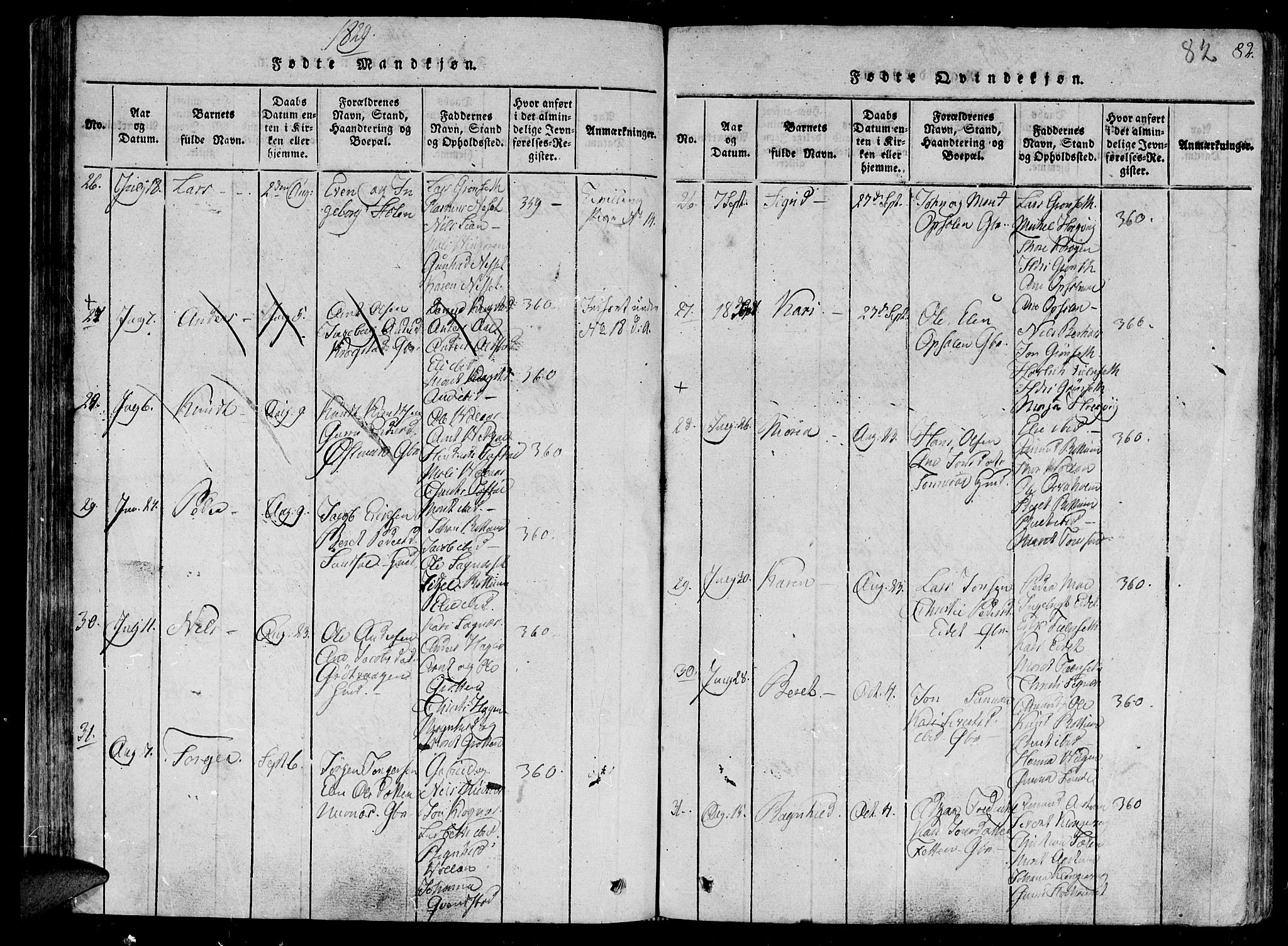 Ministerialprotokoller, klokkerbøker og fødselsregistre - Sør-Trøndelag, AV/SAT-A-1456/630/L0491: Parish register (official) no. 630A04, 1818-1830, p. 82