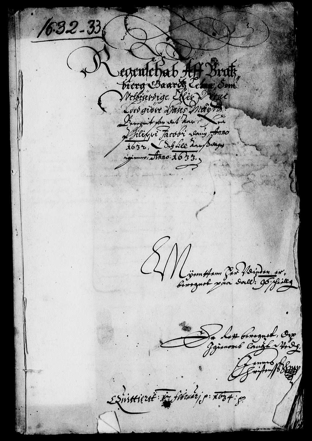 Rentekammeret inntil 1814, Reviderte regnskaper, Lensregnskaper, RA/EA-5023/R/Rb/Rbp/L0015: Bratsberg len, 1630-1633