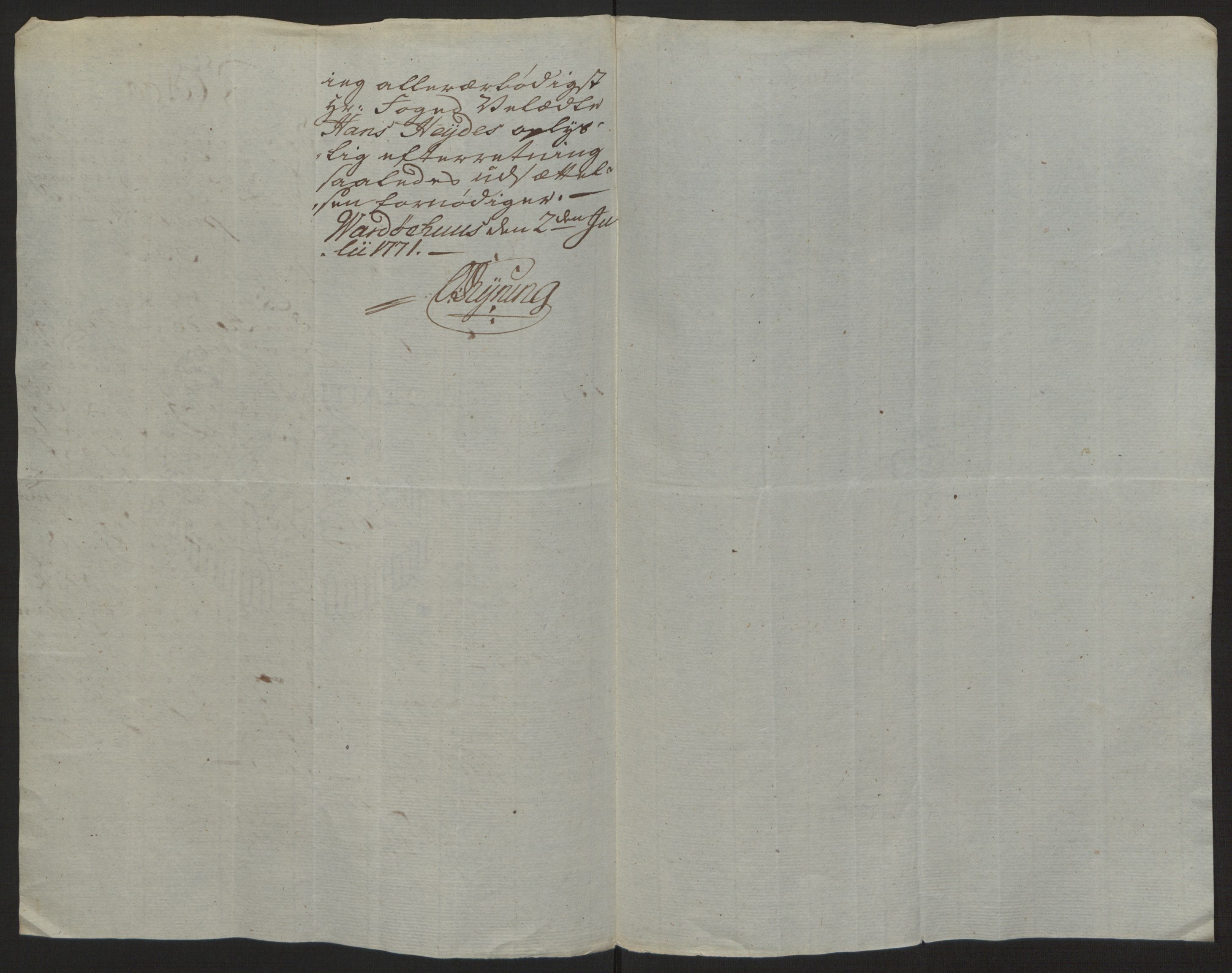 Rentekammeret inntil 1814, Reviderte regnskaper, Fogderegnskap, AV/RA-EA-4092/R69/L4910: Ekstraskatten  Finnmark/Vardøhus, 1762-1772, p. 317