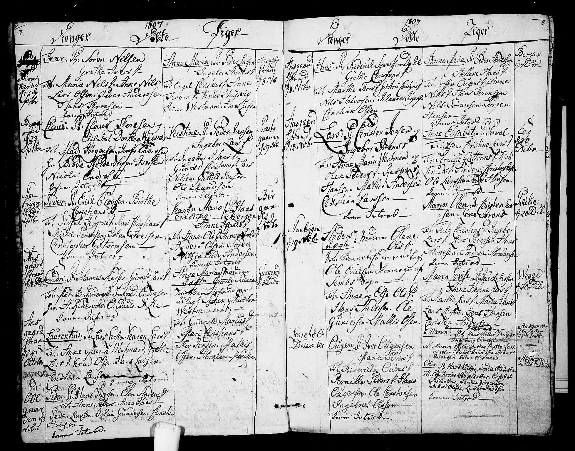 Borre kirkebøker, AV/SAKO-A-338/F/Fa/L0003: Parish register (official) no. I 3, 1807-1814, p. 7-8