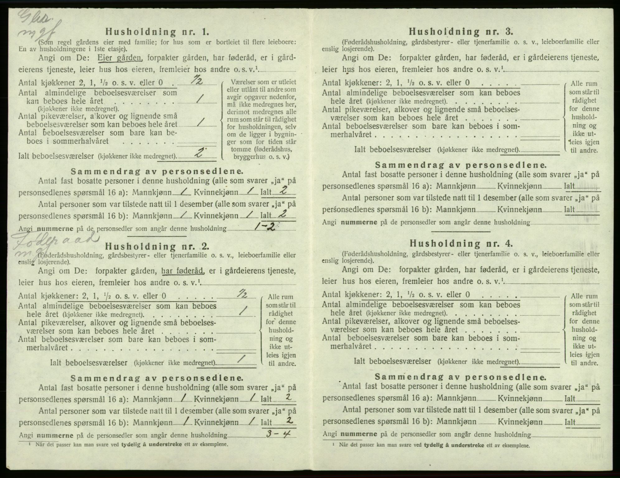 SAB, 1920 census for Valestrand, 1920, p. 167