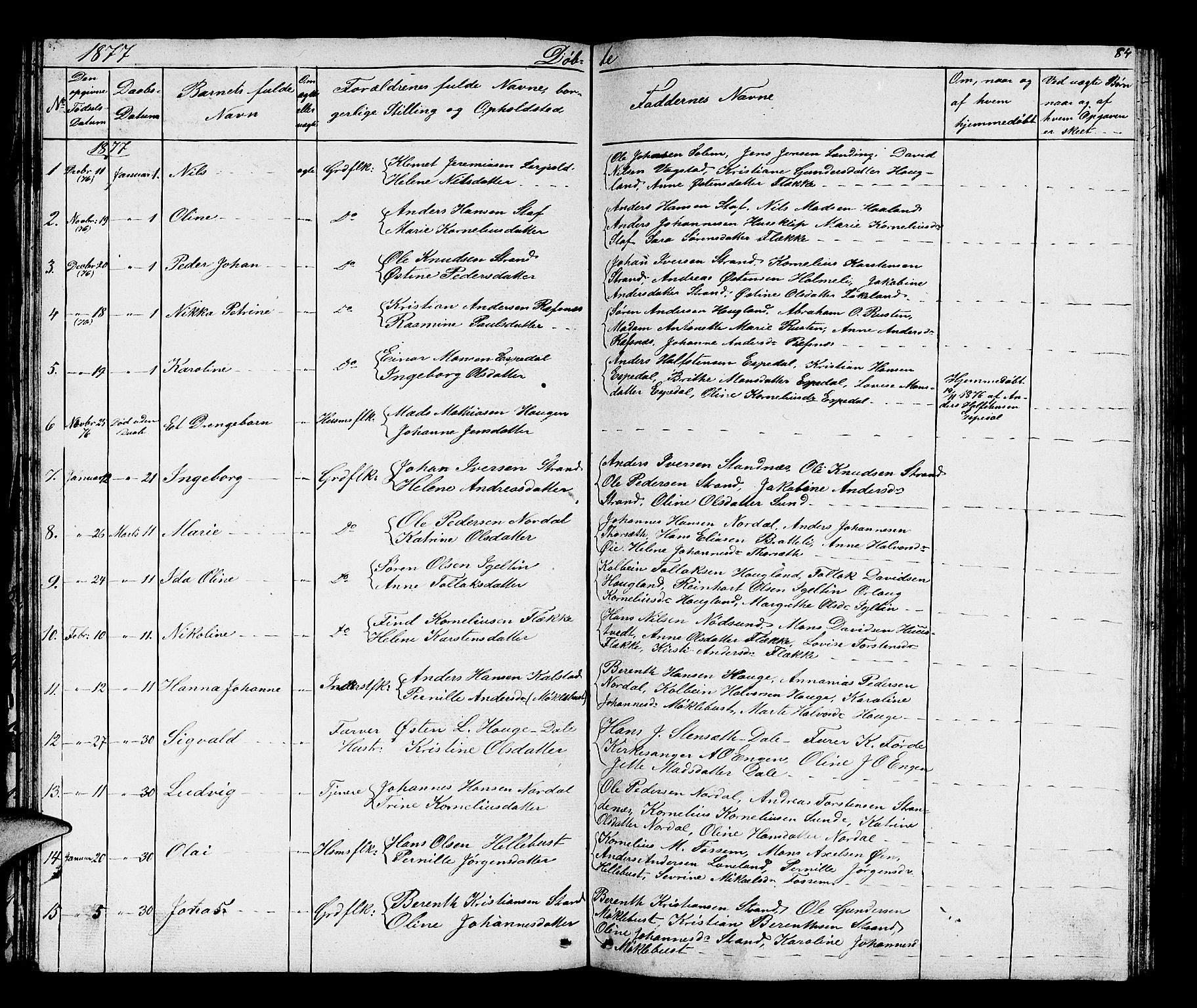 Fjaler sokneprestembete, AV/SAB-A-79801/H/Hab/Habc/L0001: Parish register (copy) no. C 1, 1852-1878, p. 85