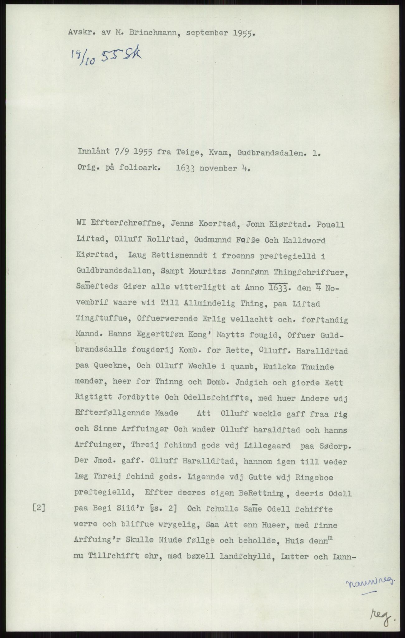 Samlinger til kildeutgivelse, Diplomavskriftsamlingen, AV/RA-EA-4053/H/Ha, p. 203