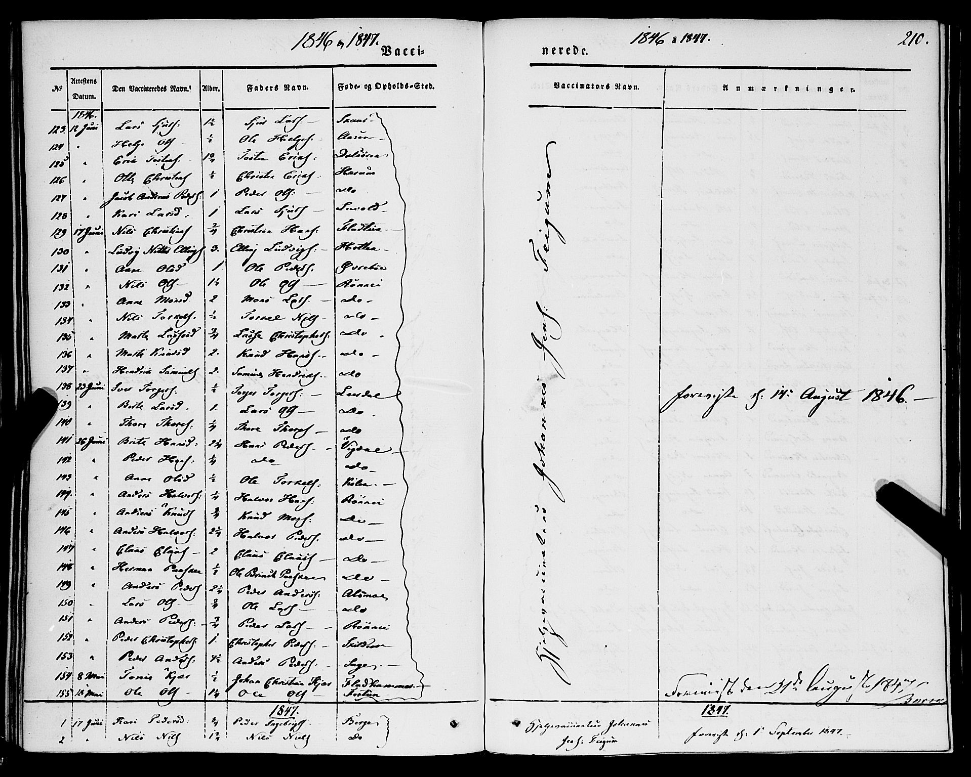 Luster sokneprestembete, AV/SAB-A-81101/H/Haa/Haaa/L0006: Parish register (official) no. A 6, 1840-1848, p. 210