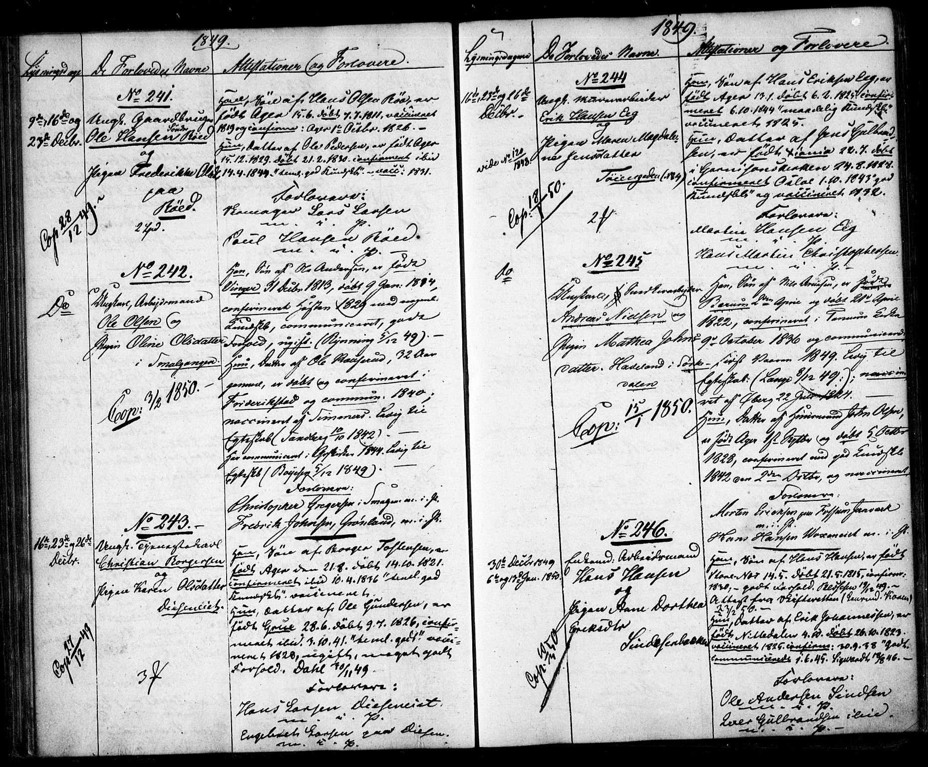 Aker prestekontor kirkebøker, AV/SAO-A-10861/H/L0004: Banns register no. 4, 1848-1853