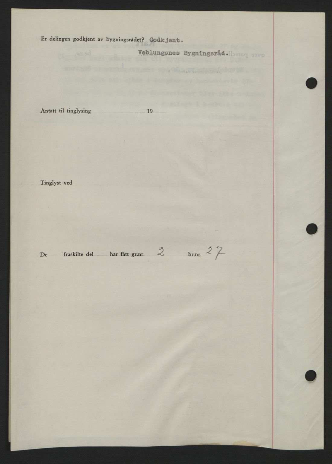 Romsdal sorenskriveri, AV/SAT-A-4149/1/2/2C: Mortgage book no. A11, 1941-1942, Diary no: : 1842/1941