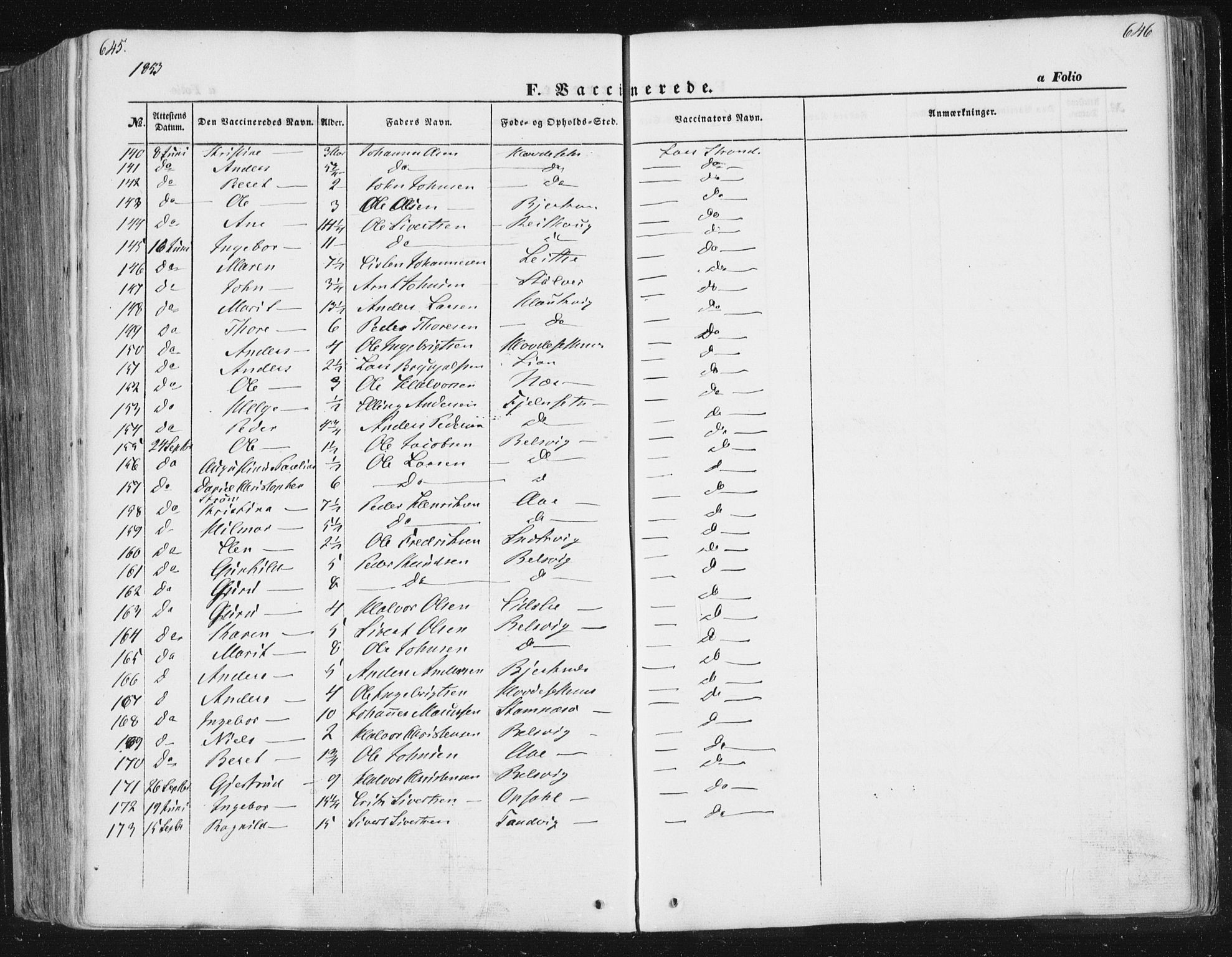 Ministerialprotokoller, klokkerbøker og fødselsregistre - Sør-Trøndelag, SAT/A-1456/630/L0494: Parish register (official) no. 630A07, 1852-1868, p. 645-646
