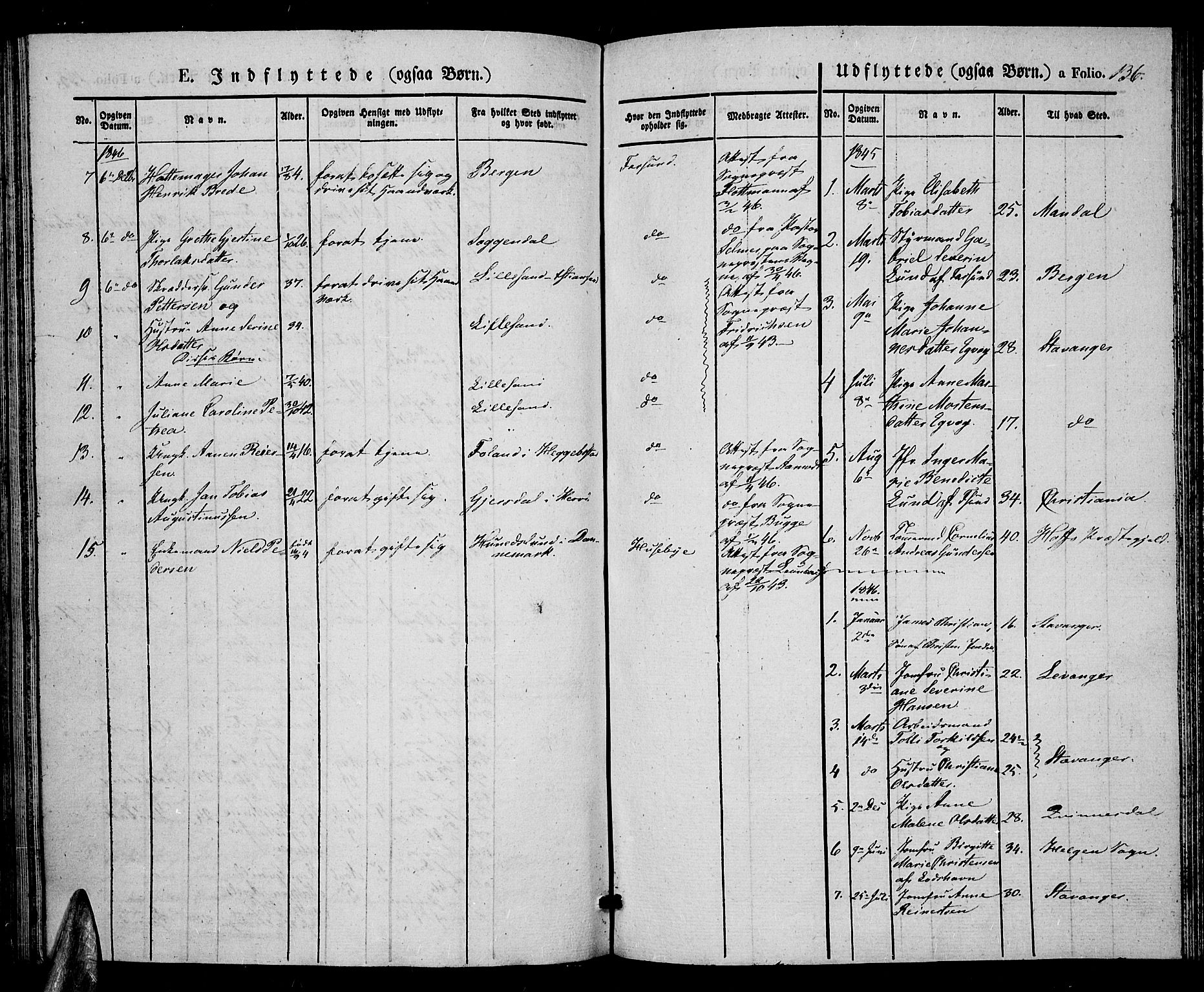 Farsund sokneprestkontor, SAK/1111-0009/F/Fa/L0003: Parish register (official) no. A 3, 1836-1846, p. 136