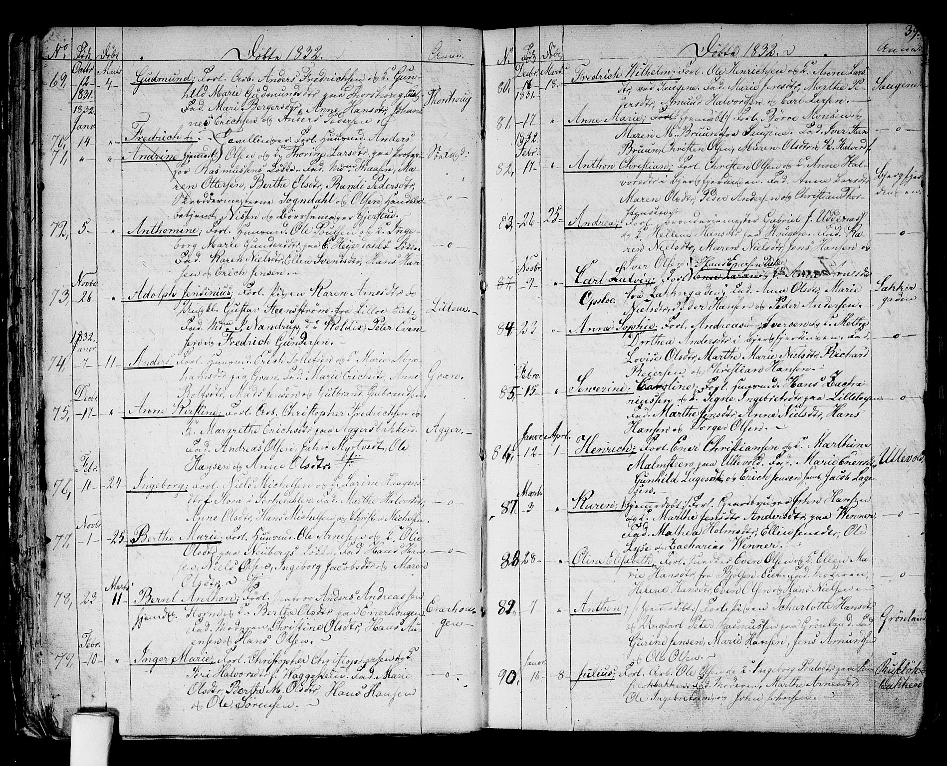 Aker prestekontor kirkebøker, SAO/A-10861/G/L0006: Parish register (copy) no. 6, 1830-1838, p. 39