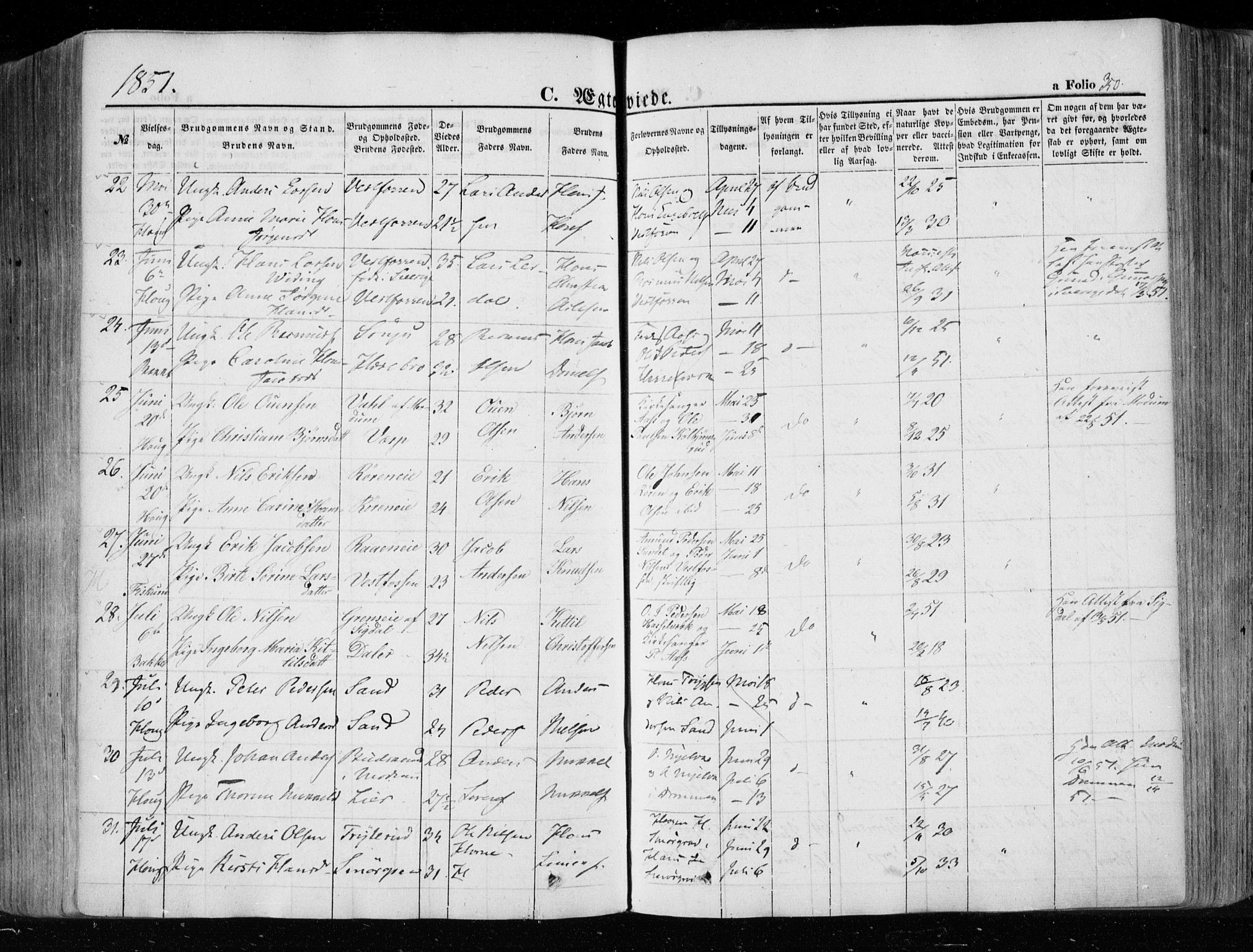 Eiker kirkebøker, AV/SAKO-A-4/F/Fa/L0014: Parish register (official) no. I 14, 1846-1854, p. 350