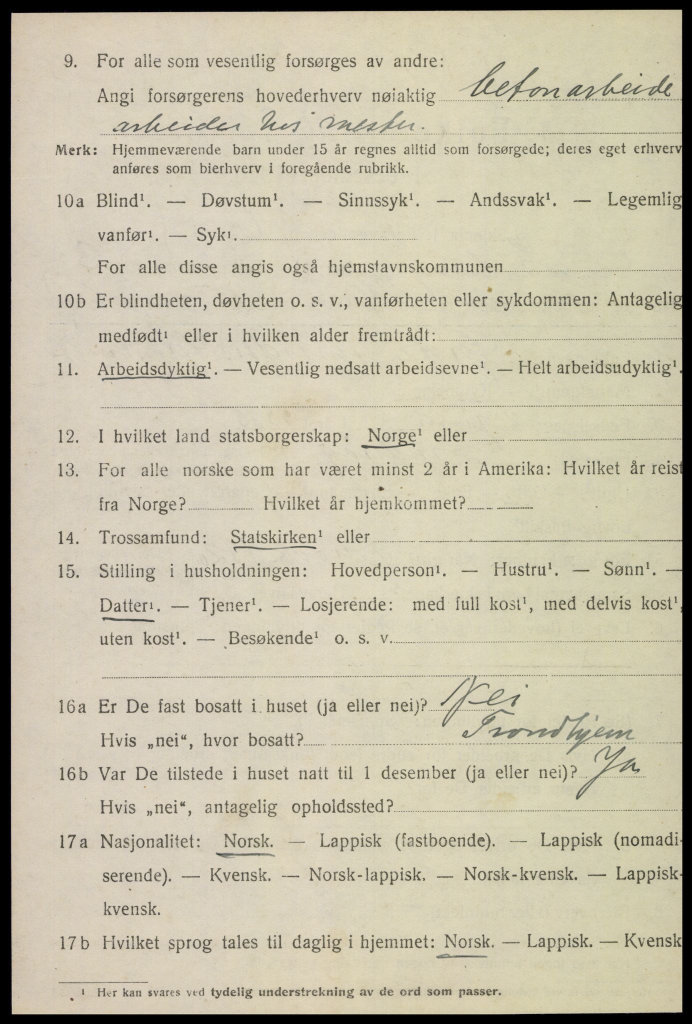 SAT, 1920 census for Inderøy, 1920, p. 2894