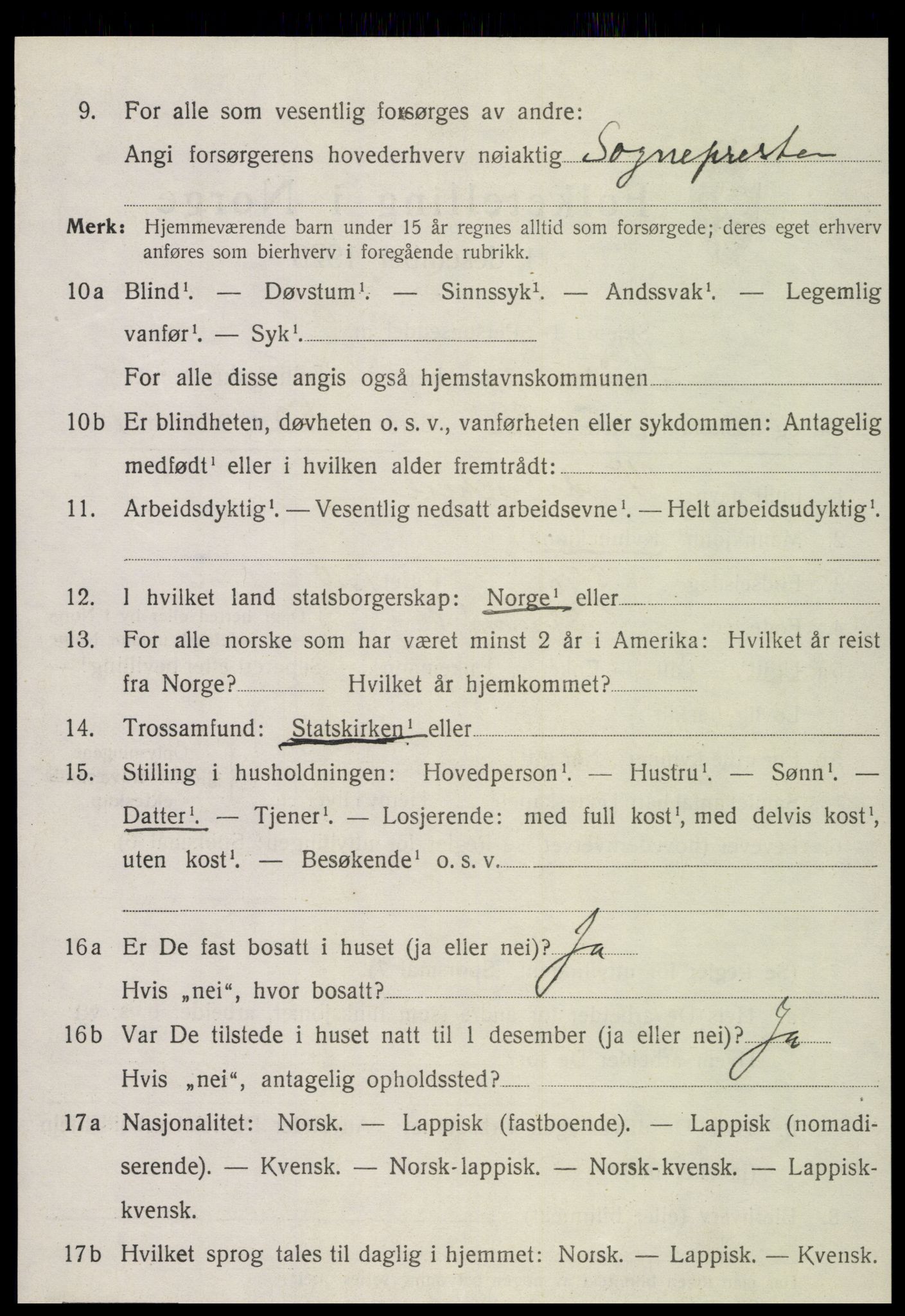 SAT, 1920 census for Snåsa, 1920, p. 4113