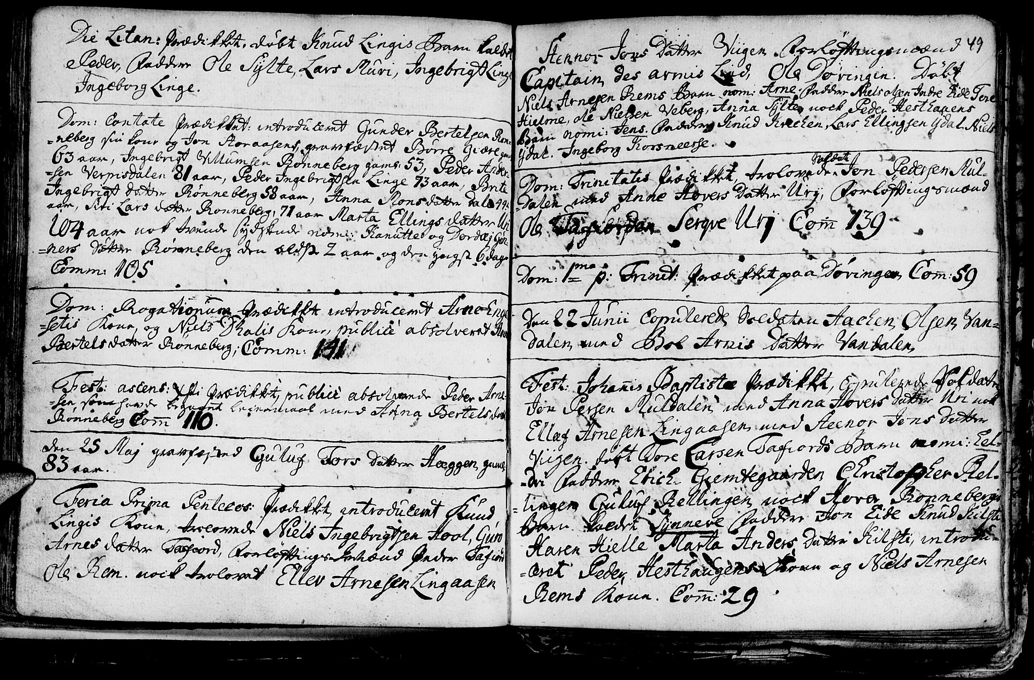Ministerialprotokoller, klokkerbøker og fødselsregistre - Møre og Romsdal, SAT/A-1454/519/L0240: Parish register (official) no. 519A01 /1, 1736-1760, p. 49