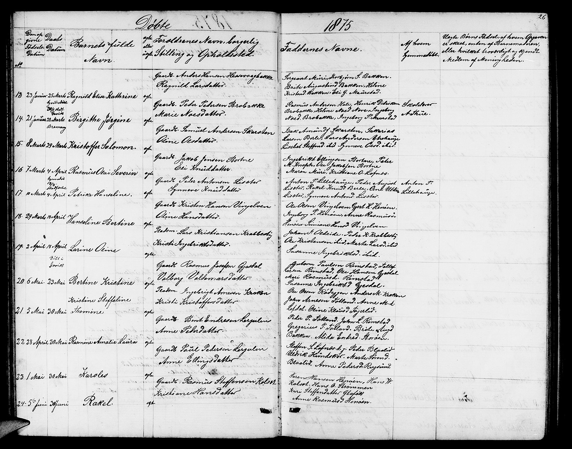 Davik sokneprestembete, AV/SAB-A-79701/H/Hab/Habc/L0001: Parish register (copy) no. C 1, 1866-1888, p. 26