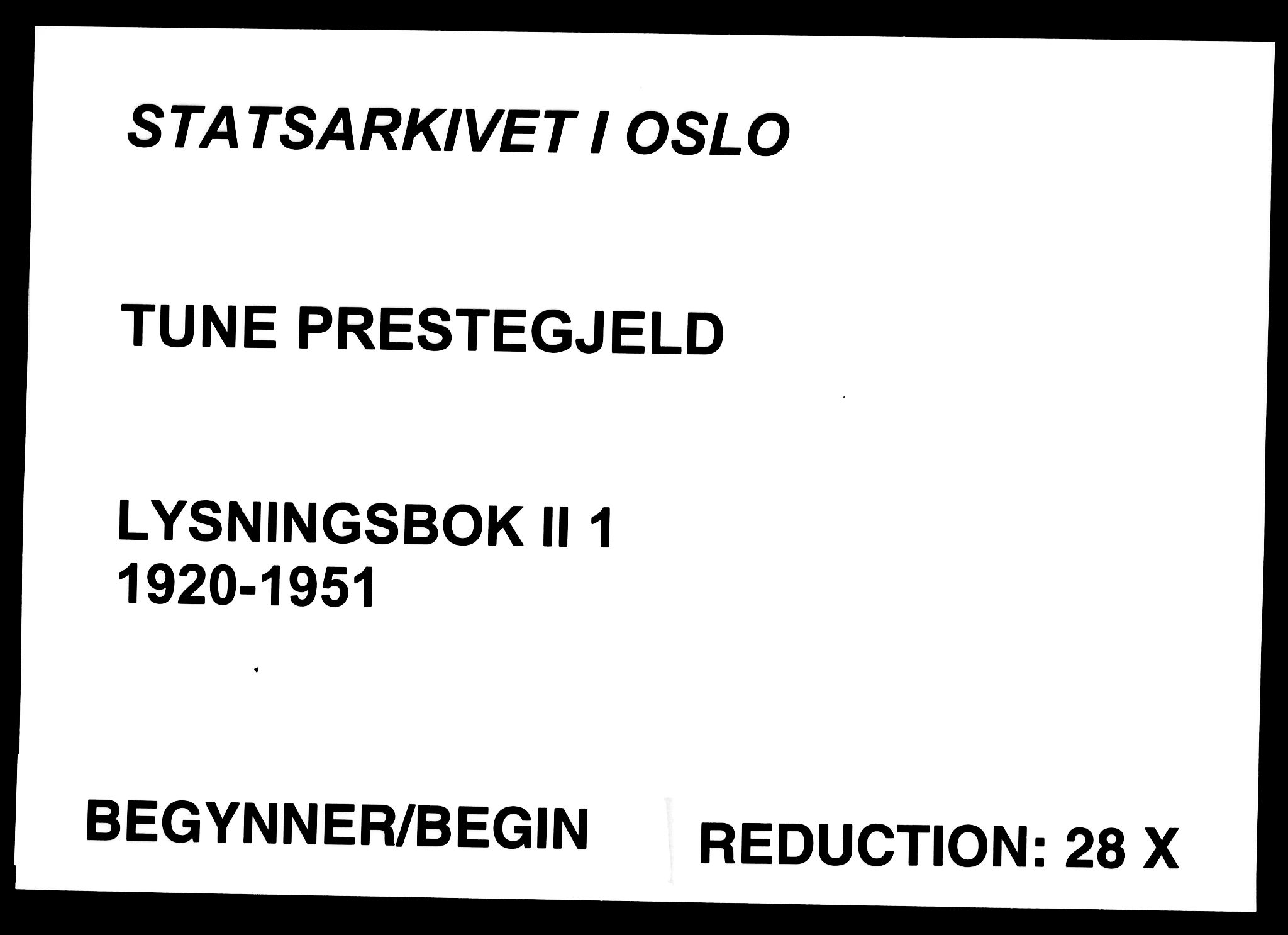 Tune prestekontor Kirkebøker, SAO/A-2007/H/Hb/L0001: Banns register no. II 1, 1920-1951