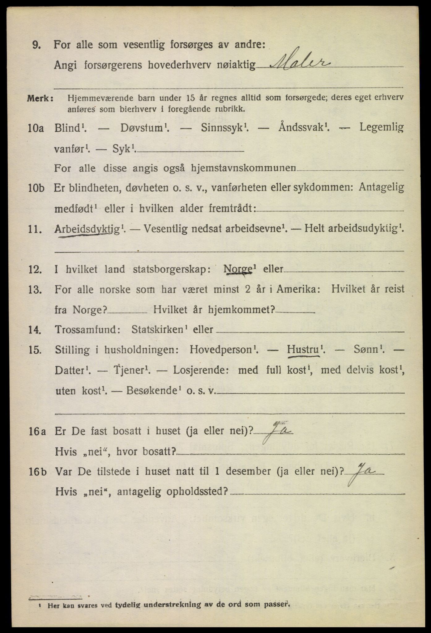 SAK, 1920 census for Randesund, 1920, p. 657