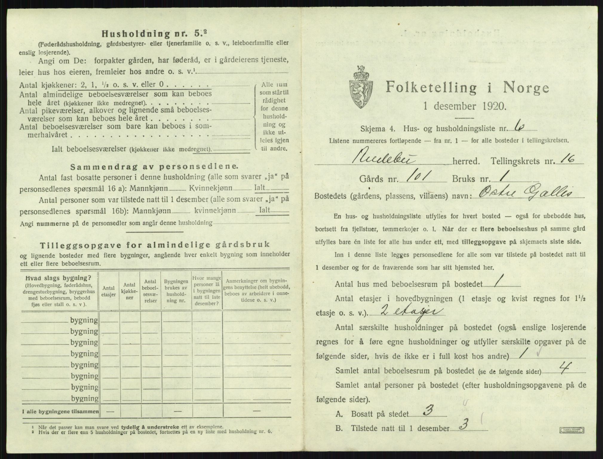 SAKO, 1920 census for Andebu, 1920, p. 882