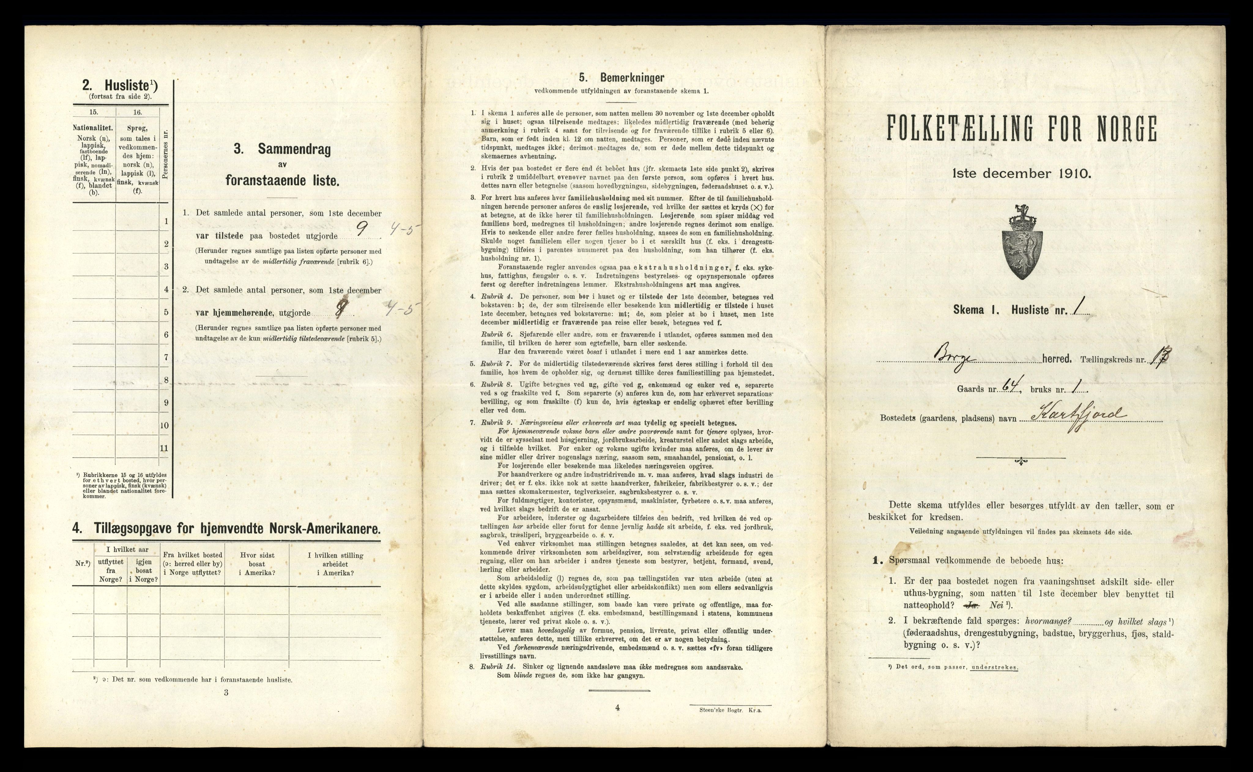 RA, 1910 census for Borge, 1910, p. 1265