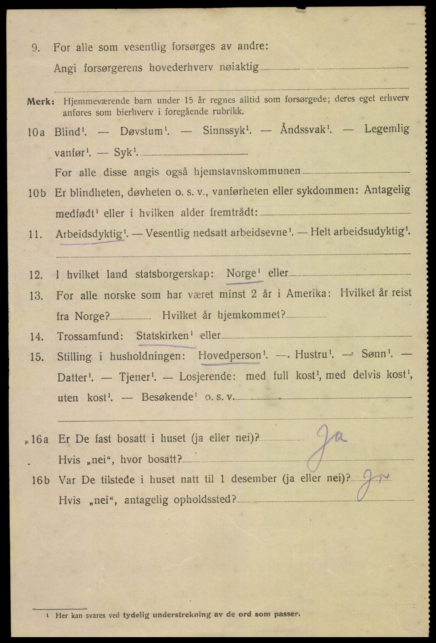 SAK, 1920 census for Mandal, 1920, p. 7022