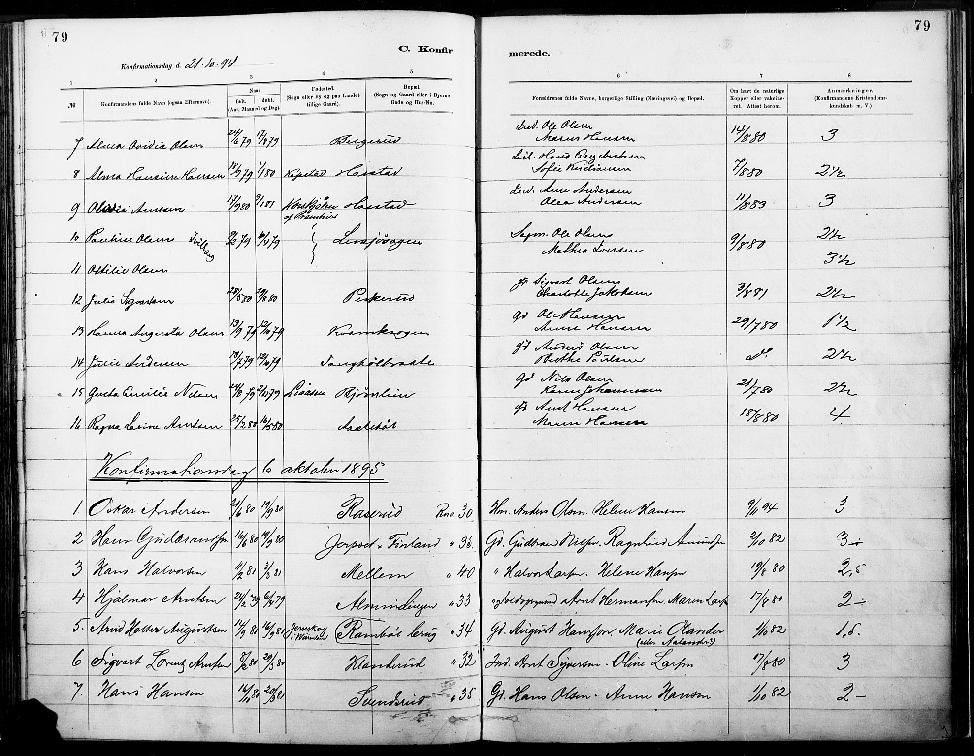 Eidskog prestekontor, SAH/PREST-026/H/Ha/Haa/L0004: Parish register (official) no. 4, 1884-1897, p. 79