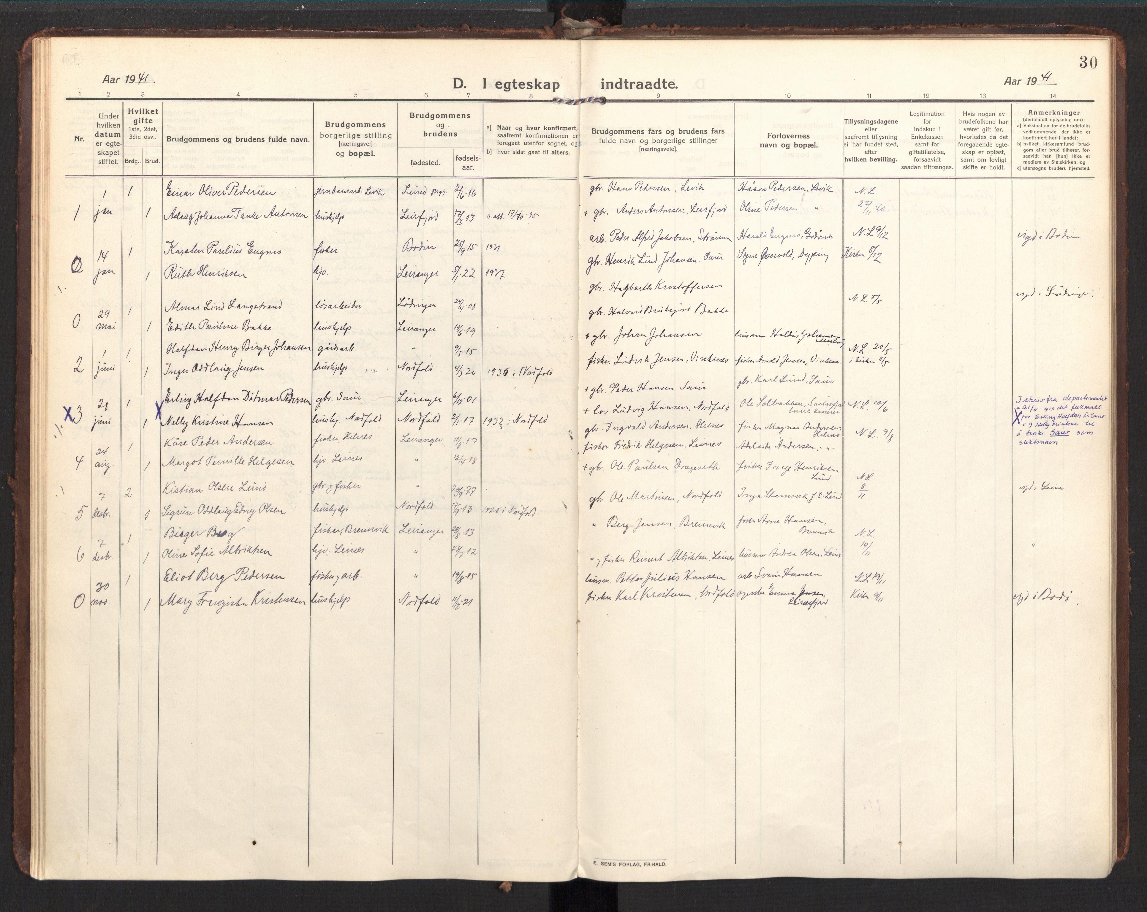 Ministerialprotokoller, klokkerbøker og fødselsregistre - Nordland, SAT/A-1459/857/L0825: Parish register (official) no. 857A05, 1917-1946, p. 30