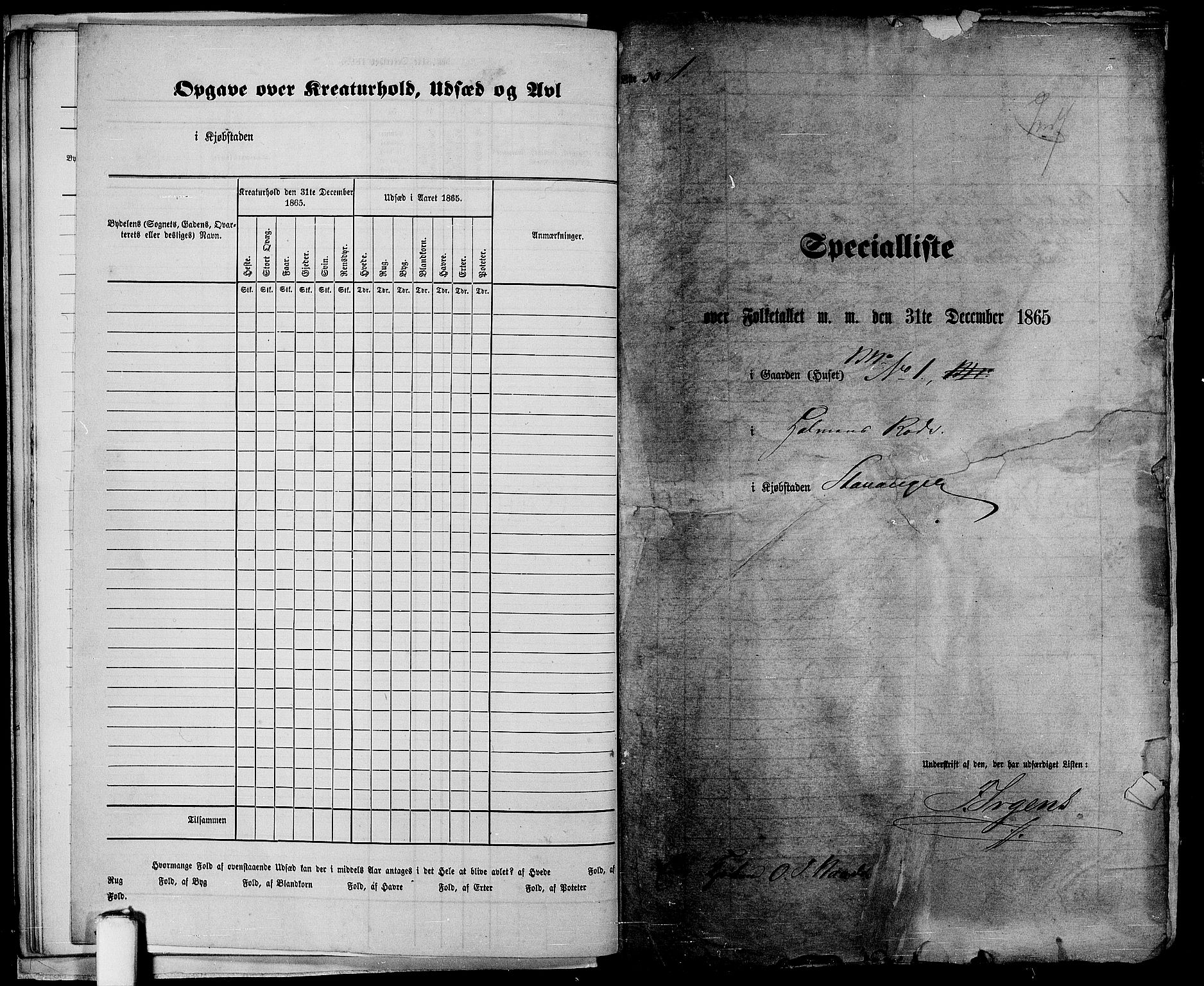 RA, 1865 census for Stavanger, 1865, p. 23