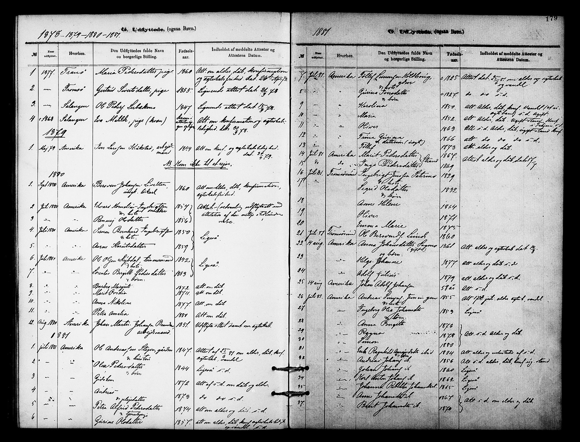 Målselv sokneprestembete, SATØ/S-1311/G/Ga/Gaa/L0009kirke: Parish register (official) no. 9, 1878-1889, p. 179