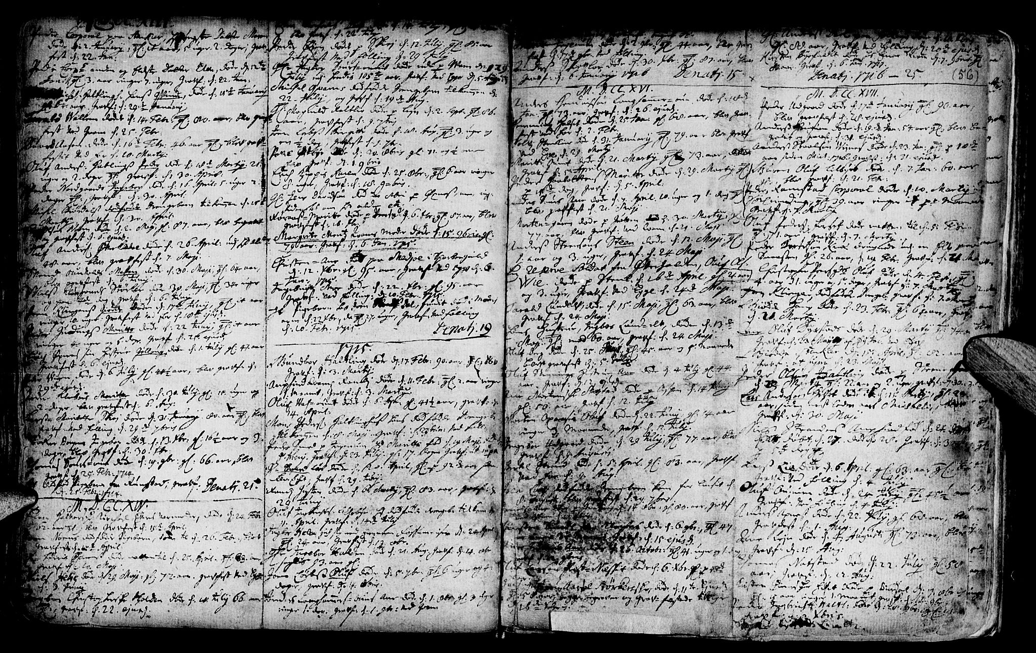 Ministerialprotokoller, klokkerbøker og fødselsregistre - Nord-Trøndelag, SAT/A-1458/746/L0439: Parish register (official) no. 746A01, 1688-1759, p. 56
