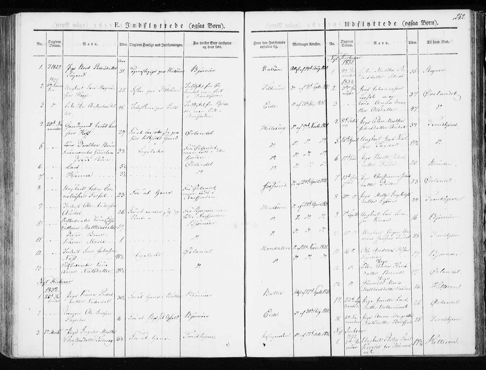 Ministerialprotokoller, klokkerbøker og fødselsregistre - Sør-Trøndelag, SAT/A-1456/655/L0676: Parish register (official) no. 655A05, 1830-1847, p. 242