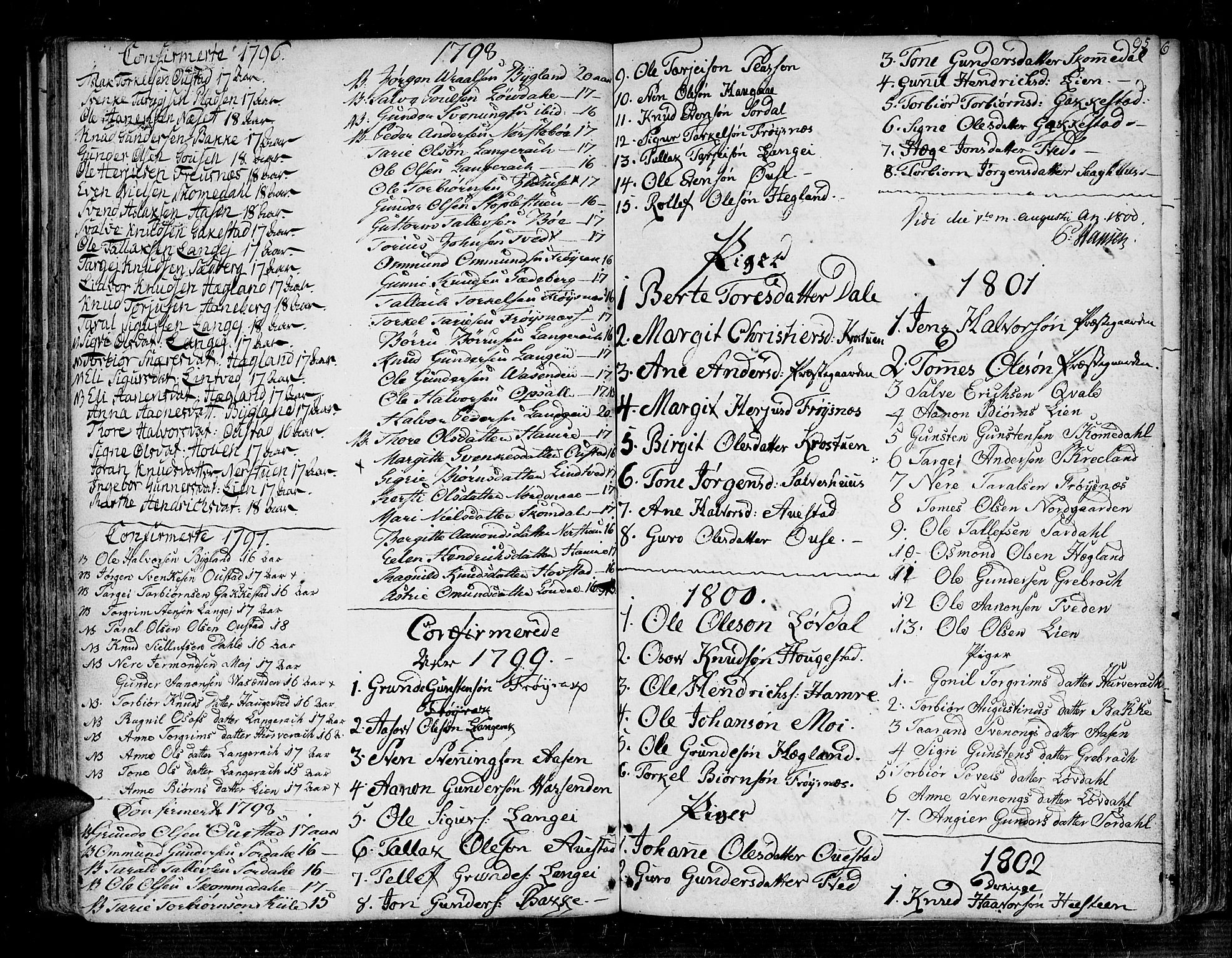 Bygland sokneprestkontor, SAK/1111-0006/F/Fa/Fab/L0002: Parish register (official) no. A 2, 1766-1816, p. 95