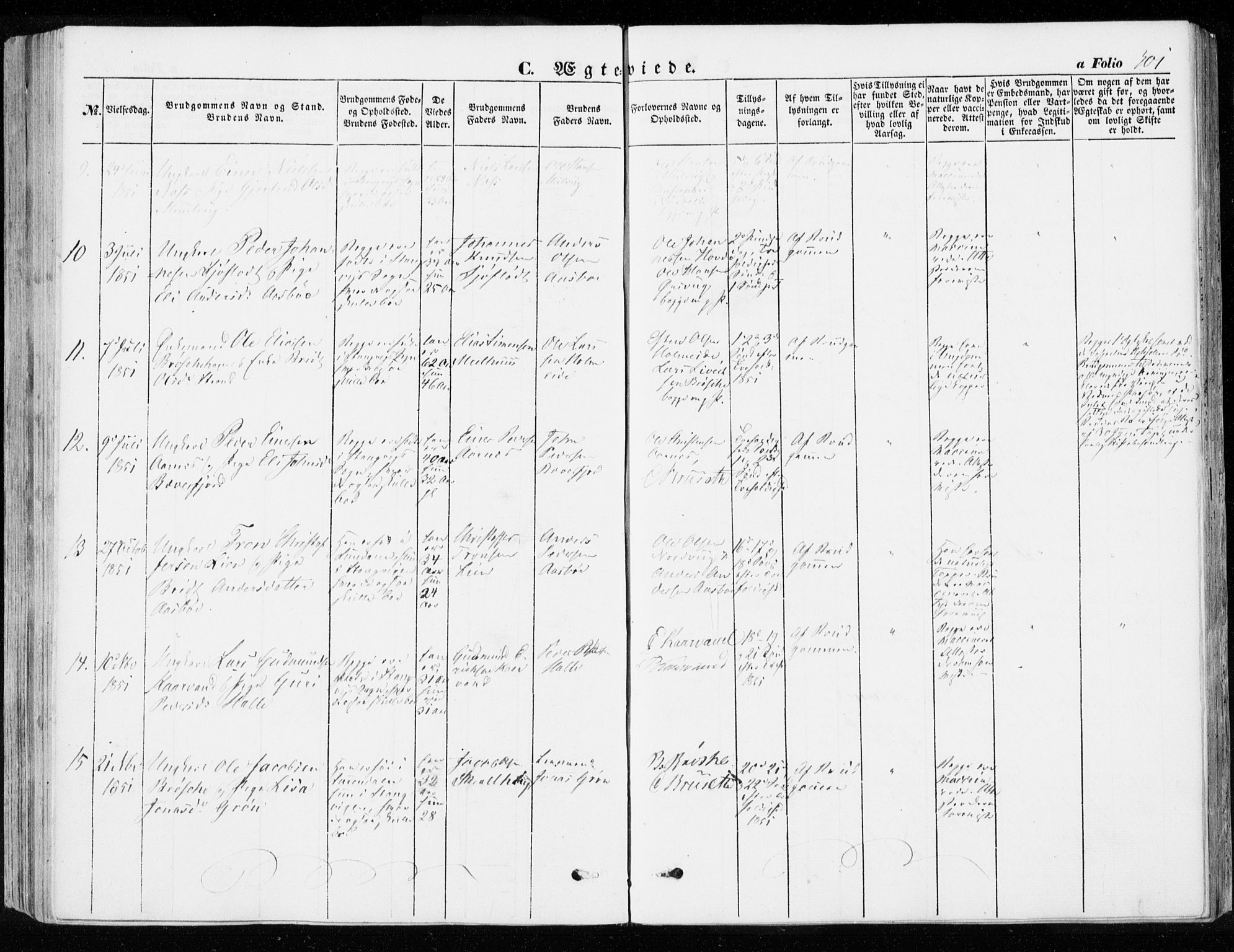 Ministerialprotokoller, klokkerbøker og fødselsregistre - Møre og Romsdal, SAT/A-1454/592/L1026: Parish register (official) no. 592A04, 1849-1867, p. 301