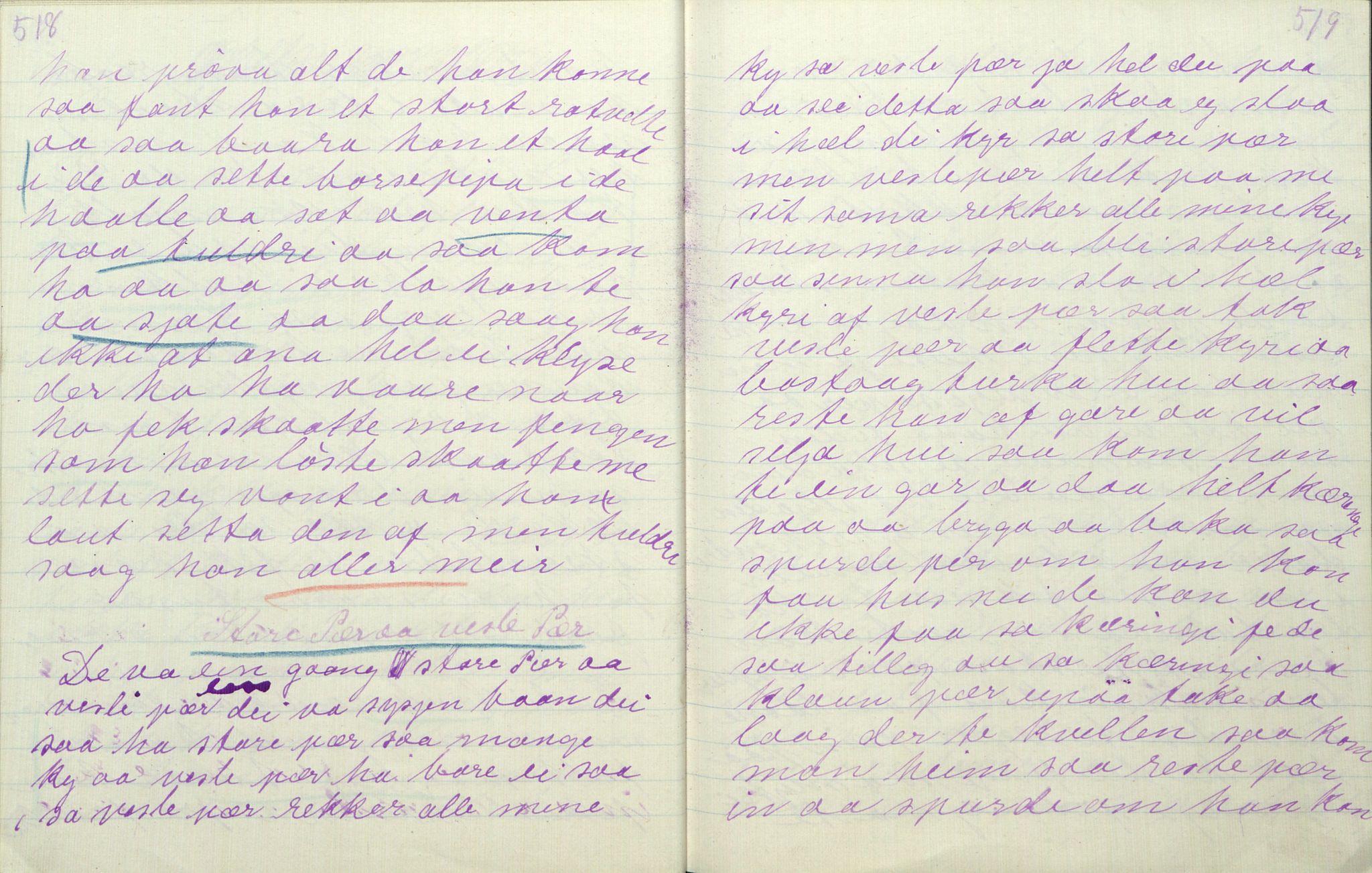 Rikard Berge, TEMU/TGM-A-1003/F/L0011/0011: 381-399 / 391 Oppskrifter av Gunnhild Kivle, 1918-1919, p. 518-519