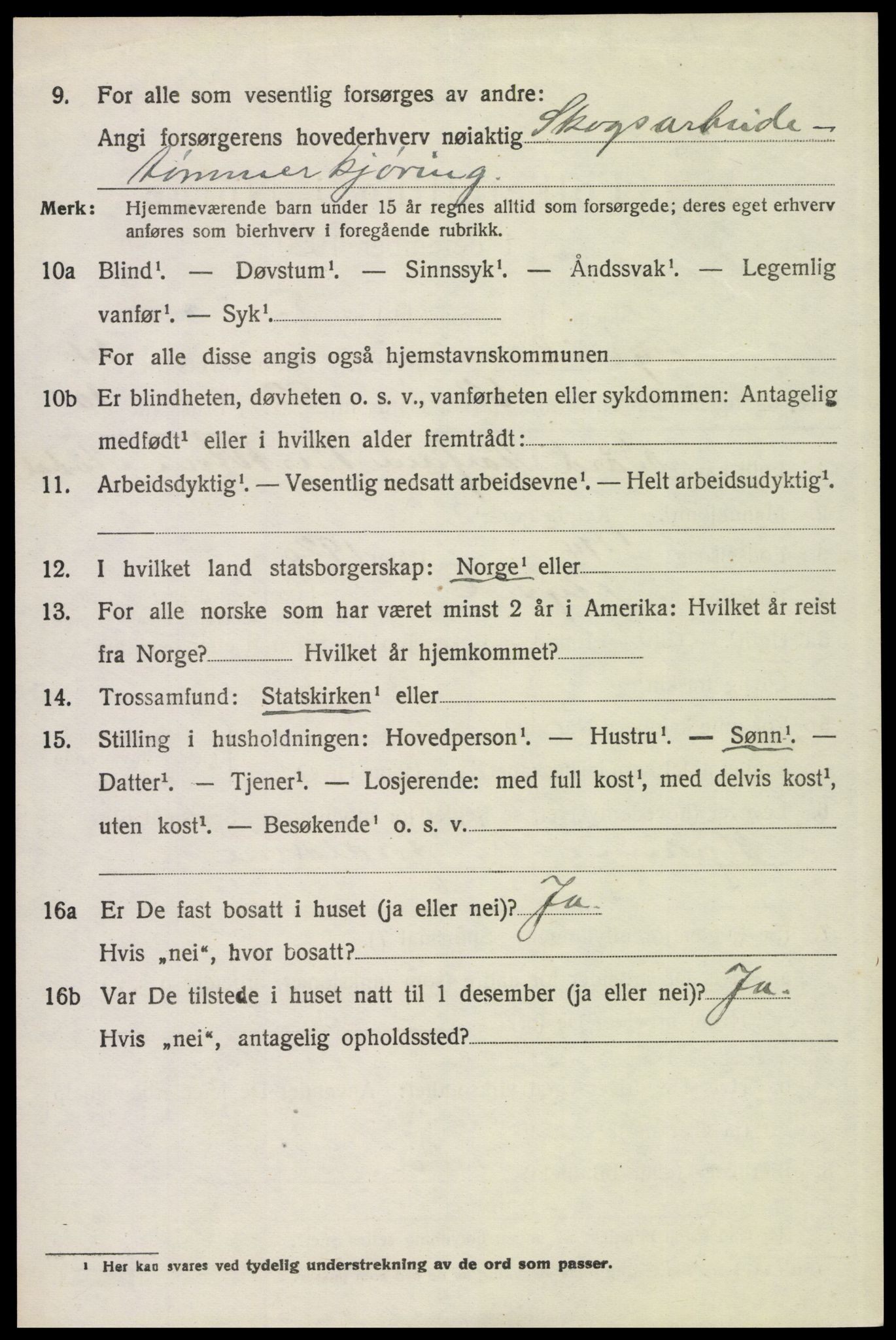 SAH, 1920 census for Trysil, 1920, p. 8686