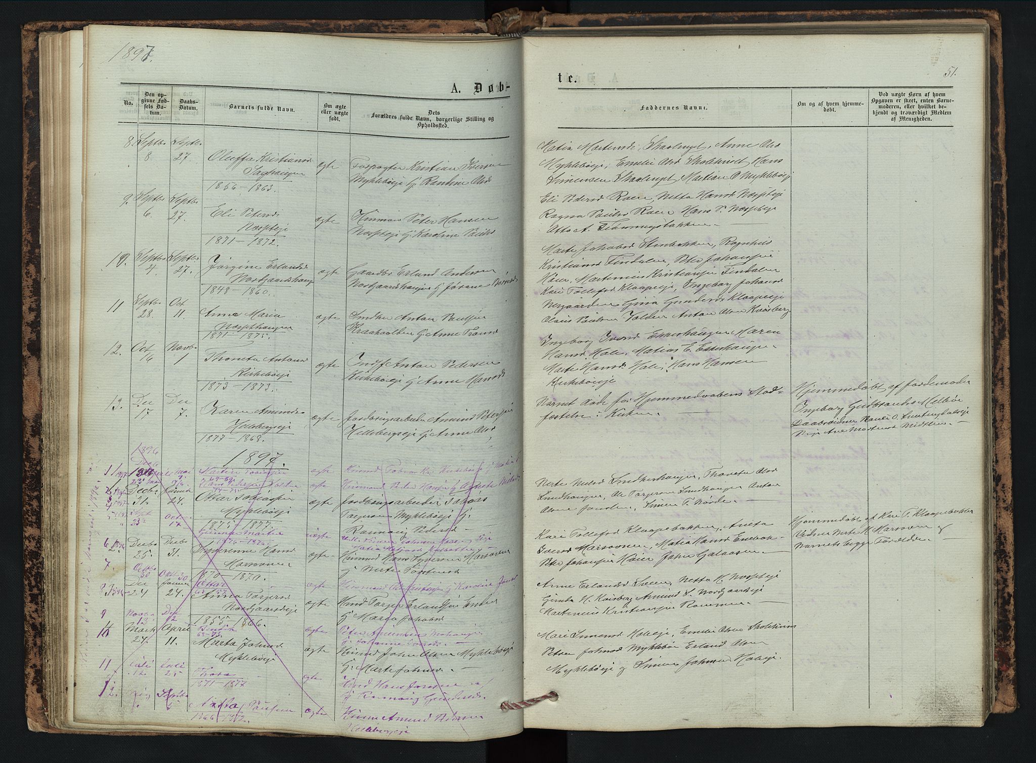 Vestre Gausdal prestekontor, SAH/PREST-094/H/Ha/Hab/L0002: Parish register (copy) no. 2, 1874-1897, p. 51