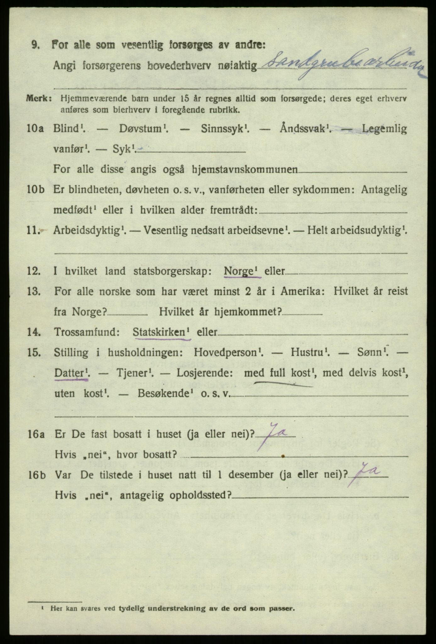 SAB, 1920 census for Modalen, 1920, p. 521