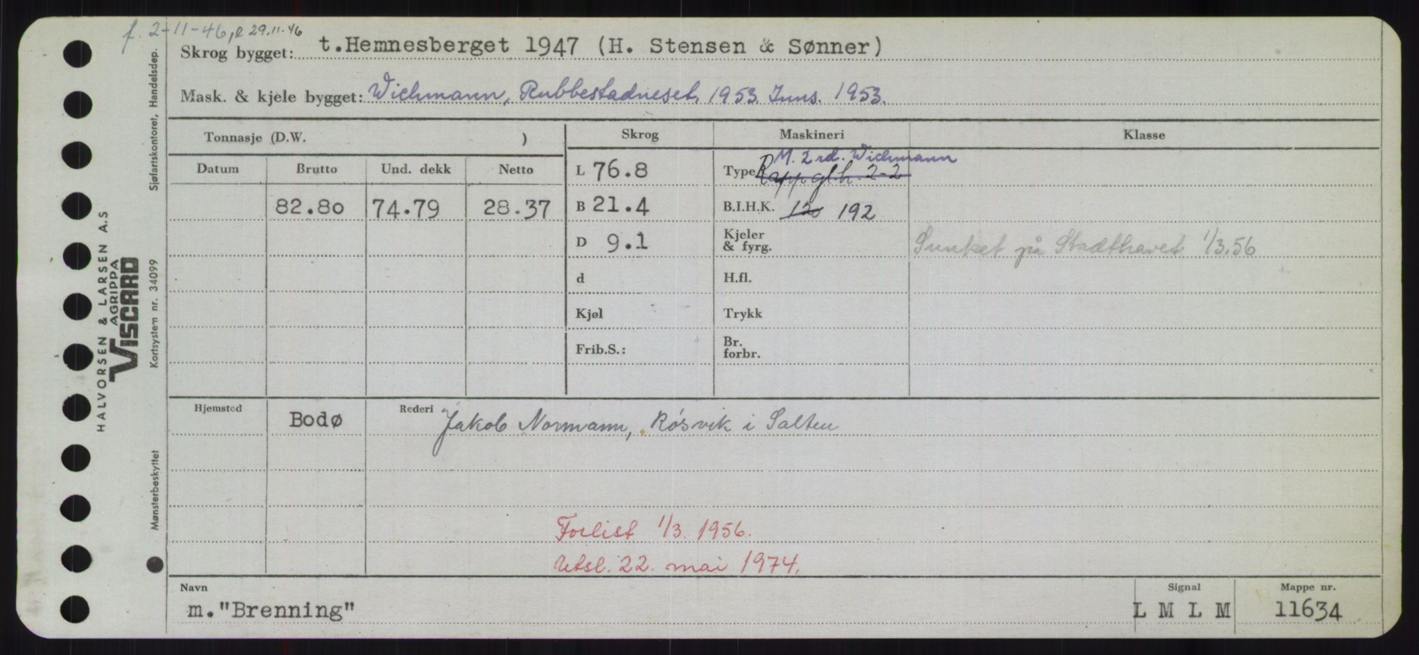 Sjøfartsdirektoratet med forløpere, Skipsmålingen, RA/S-1627/H/Hd/L0005: Fartøy, Br-Byg, p. 235