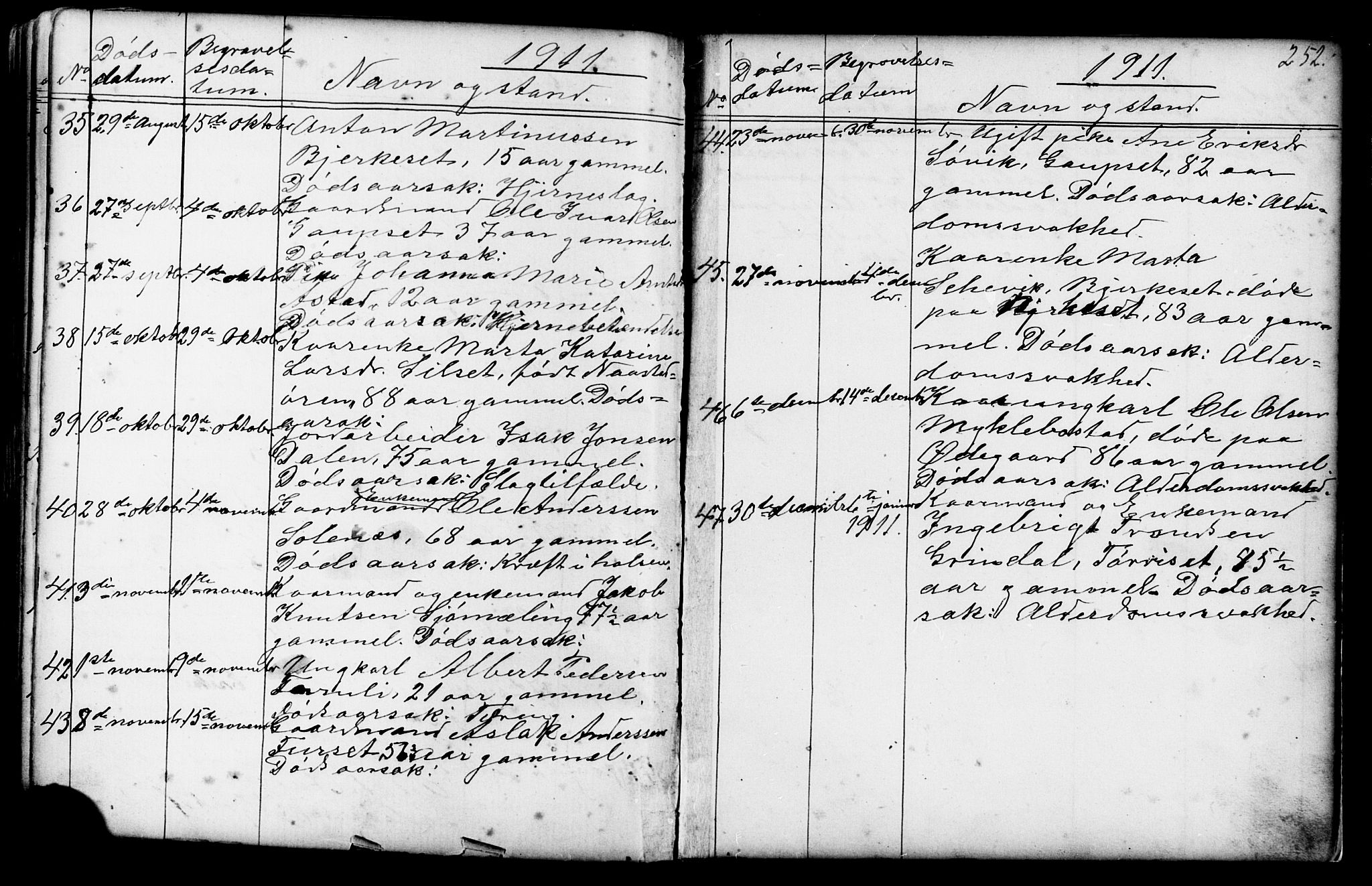 Ministerialprotokoller, klokkerbøker og fødselsregistre - Møre og Romsdal, AV/SAT-A-1454/584/L0969: Parish register (copy) no. 584C02, 1877-1911, p. 252